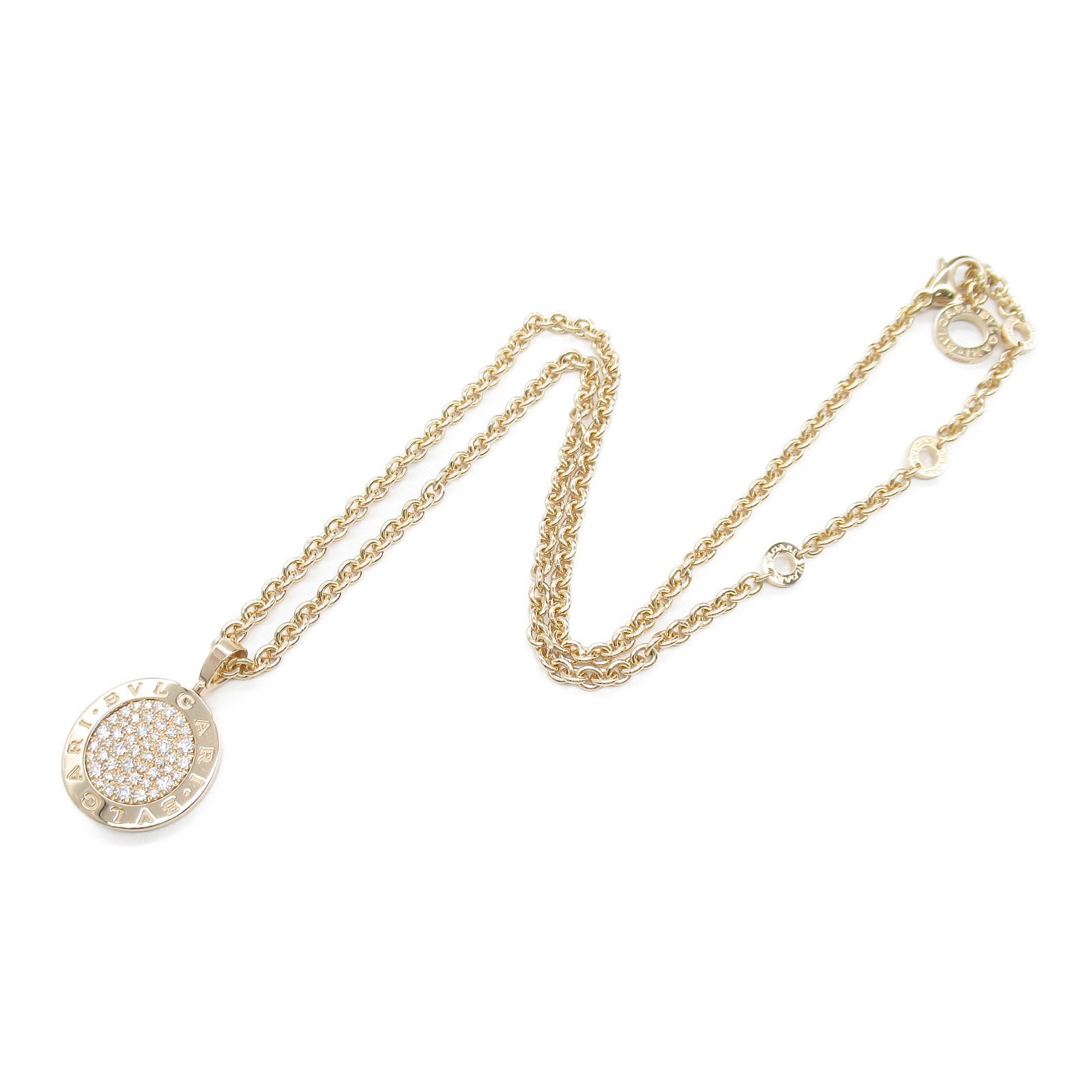 Bvlgari Pink Gold Diamond Necklace 345277