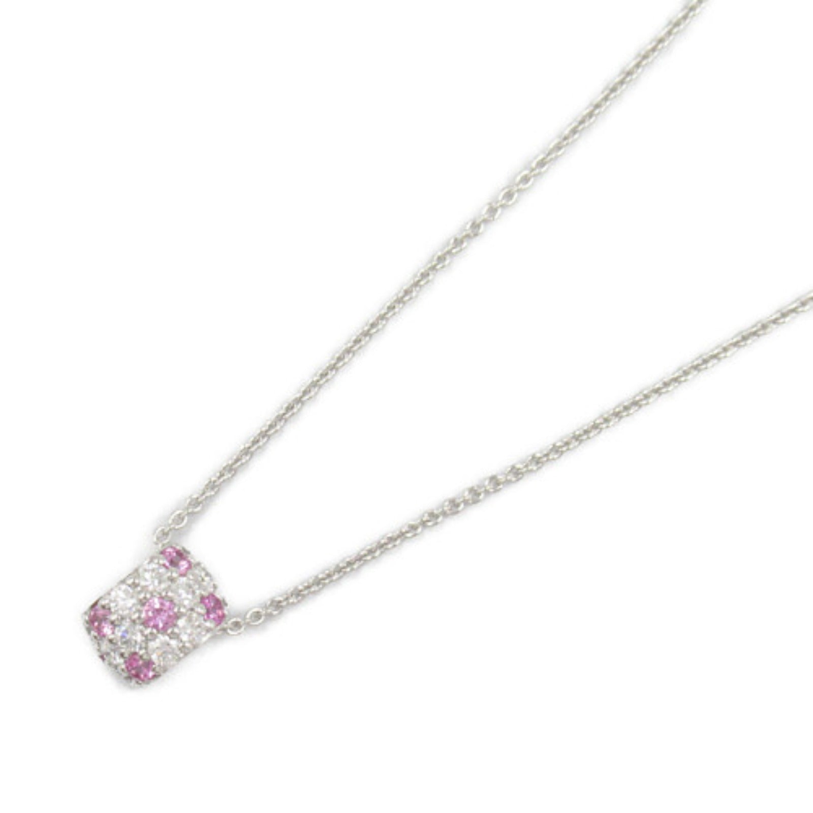 MIKIMOTO Pink Sapphire Diamond Necklace K18WG