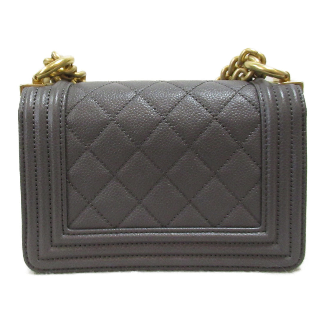 Chanel Boy Mini Chain Shoulder Bag Gray