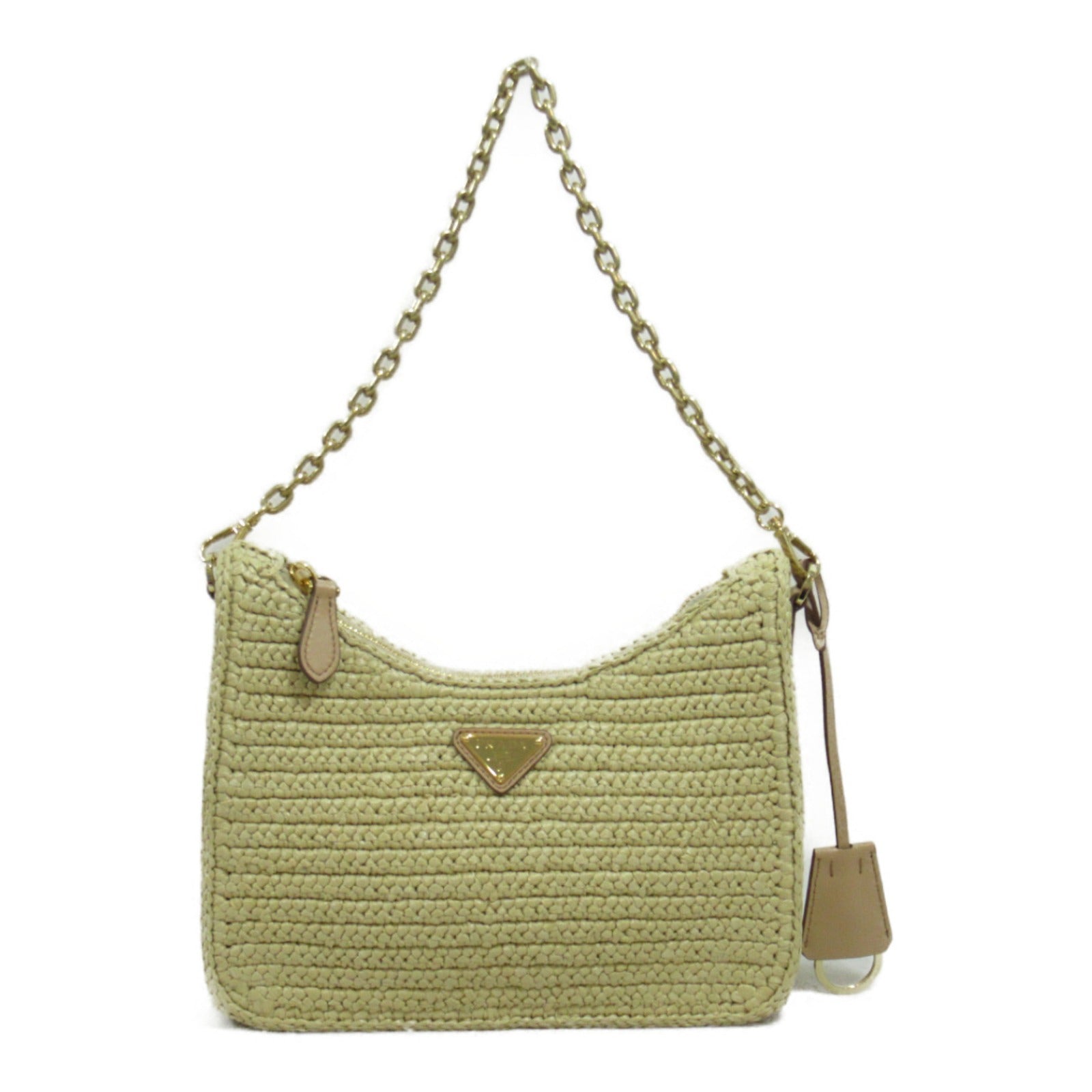 Prada Re-Edition 2way Shoulder Bag Leather Raffia