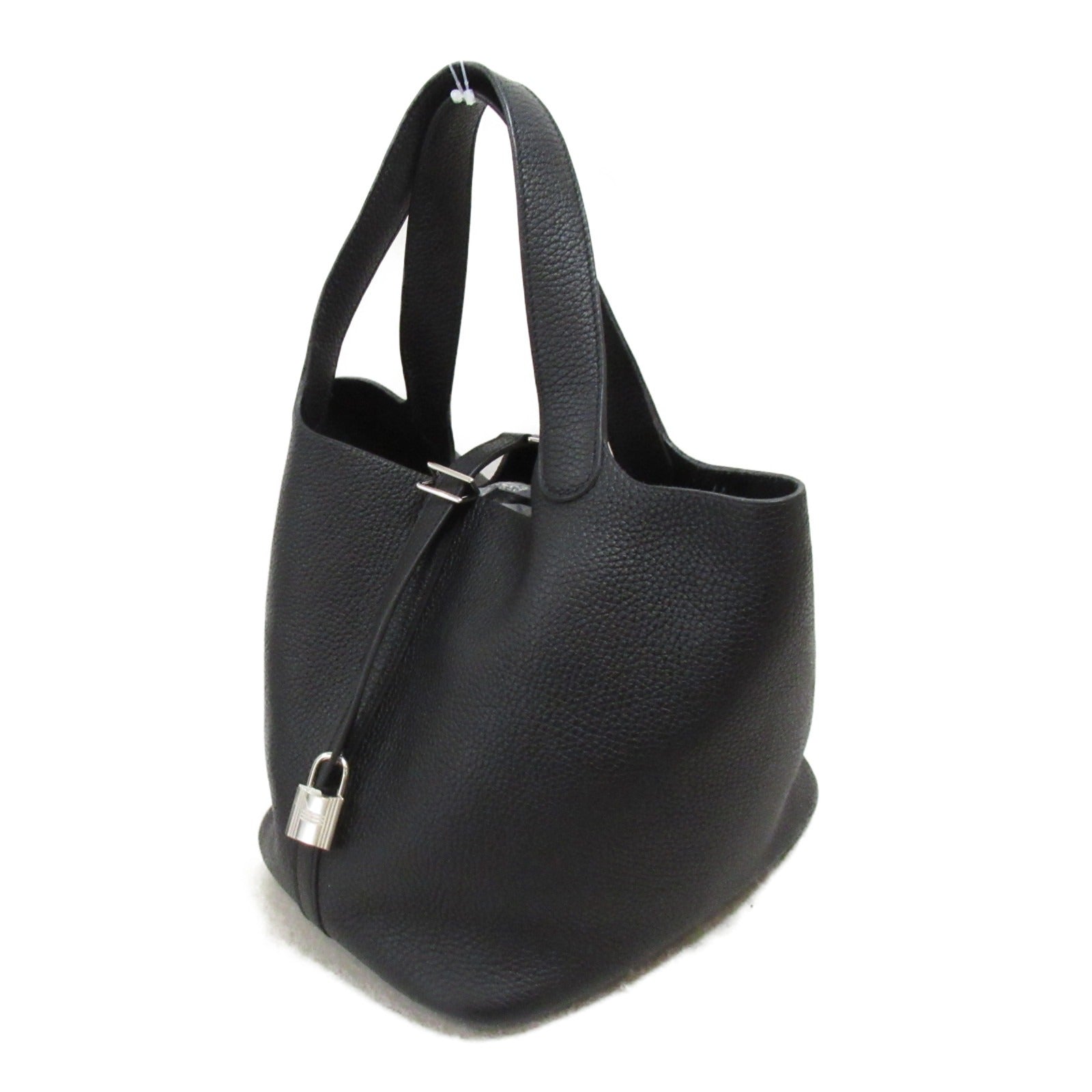 Hermes Picotin Lock MM Black Leather Handbag