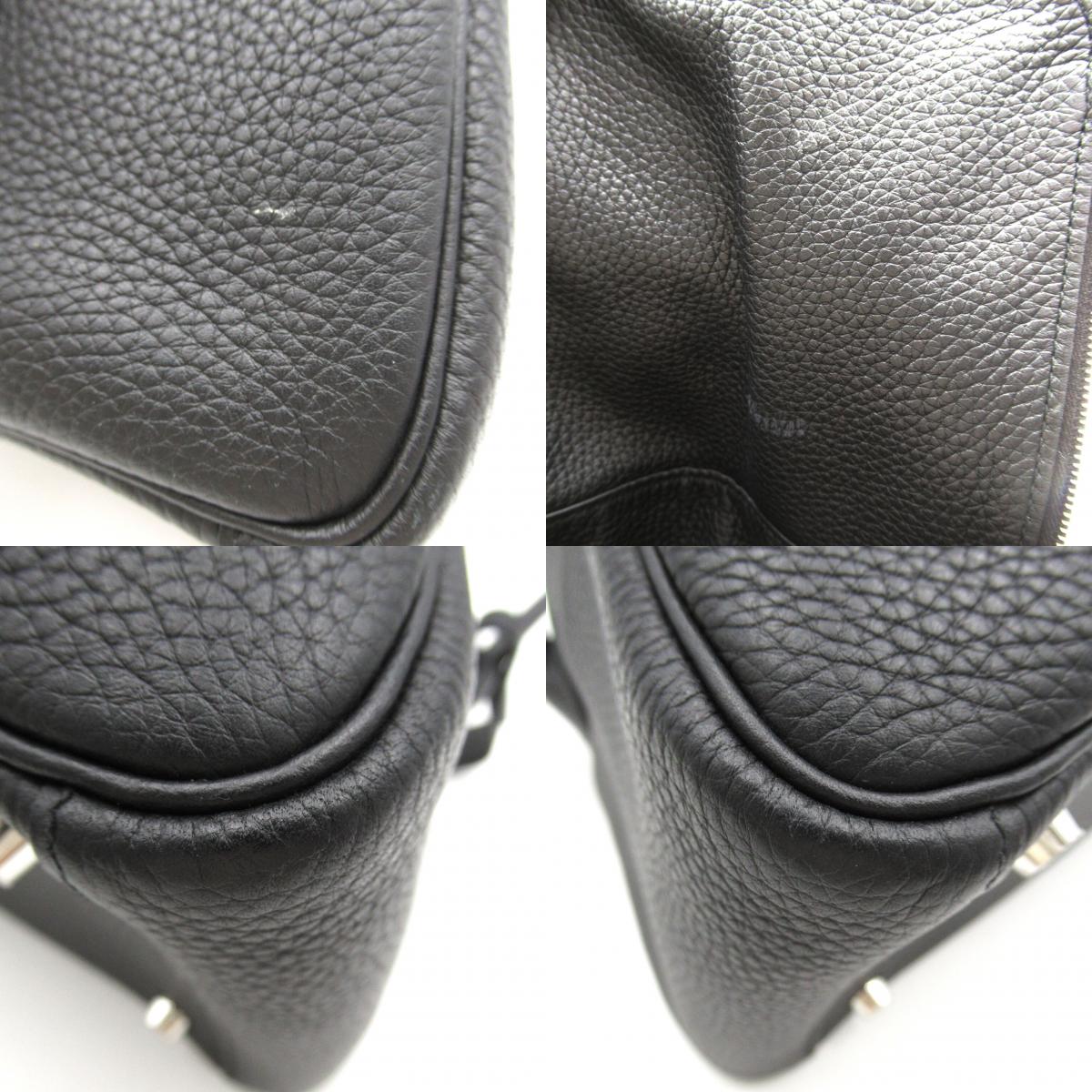 Hermes Lindy 26 Handbag Black Calf Leather