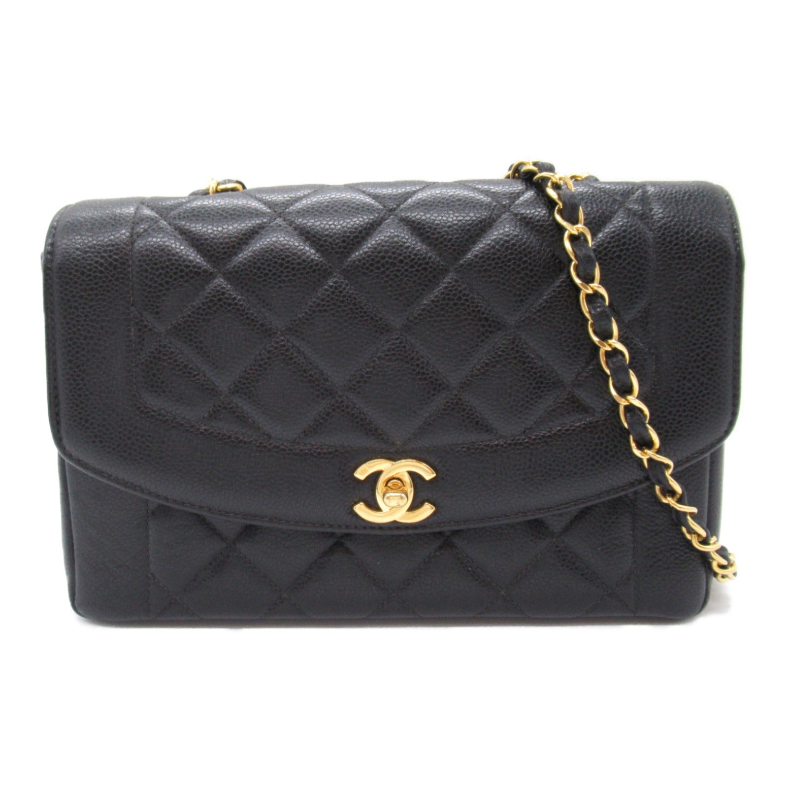 Chanel Caviar Skin Diana Chain Shoulder Bag