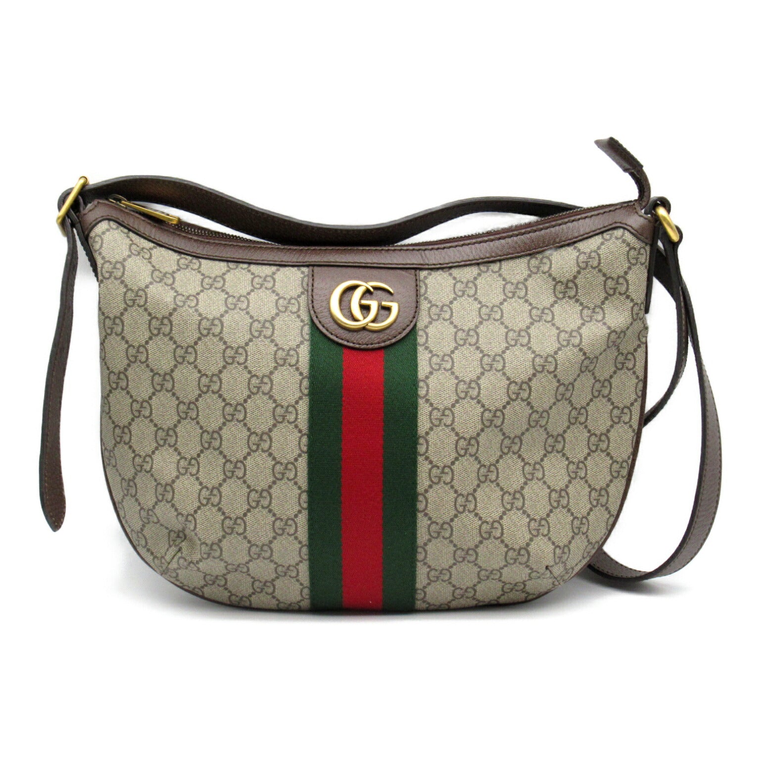 Gucci GG Supreme Shoulder Bag PVC Canvas Leather