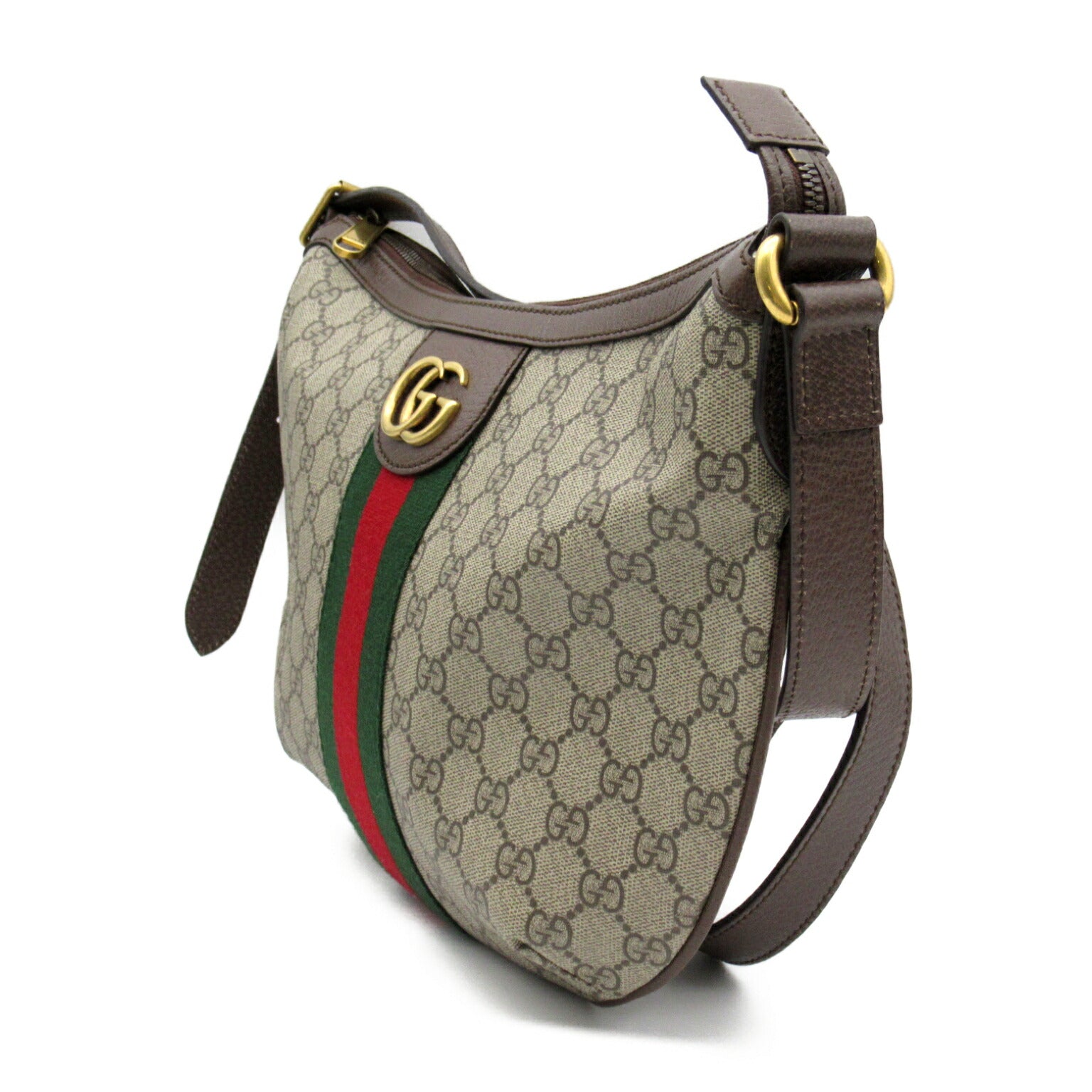 Gucci GG Supreme Shoulder Bag PVC Canvas Leather