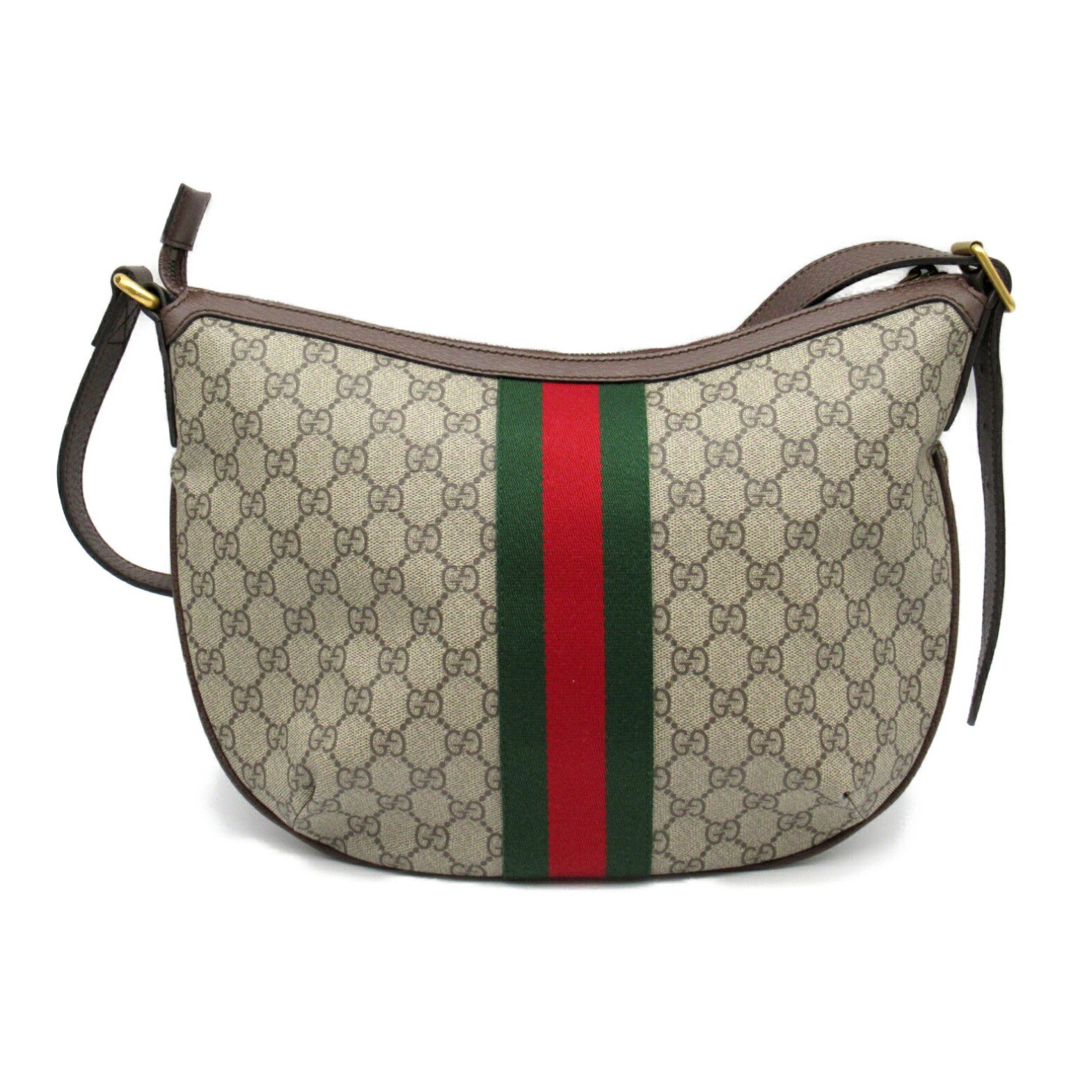 Gucci GG Supreme Shoulder Bag PVC Canvas Leather