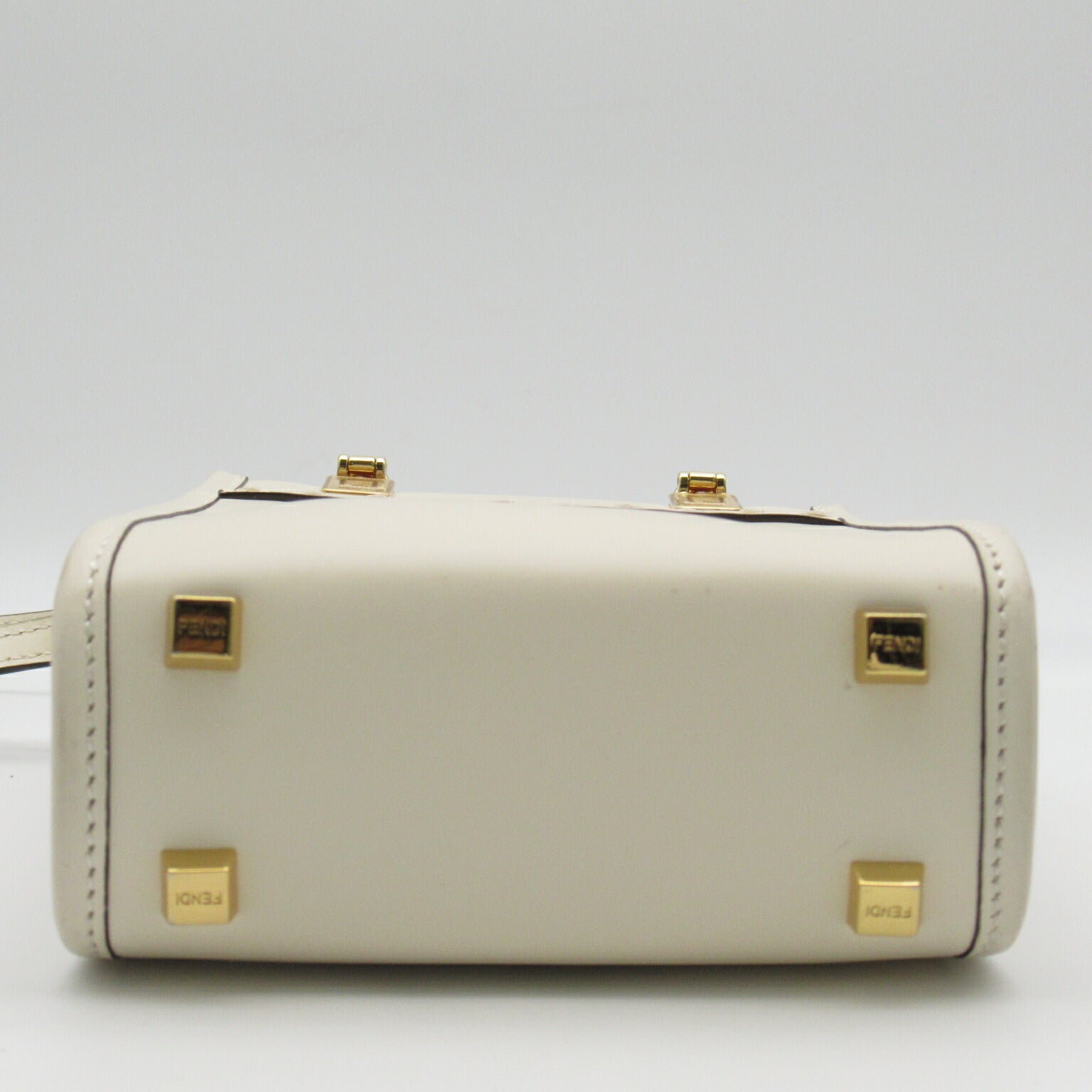 Fendi Sunshine Mini Shoulder Bag White Leather