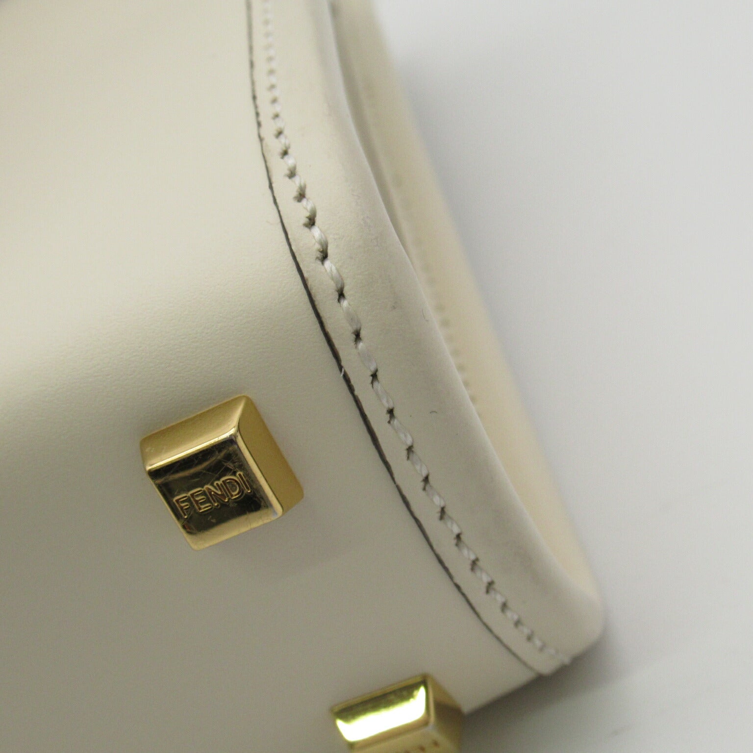 Fendi Sunshine Mini Shoulder Bag White Leather