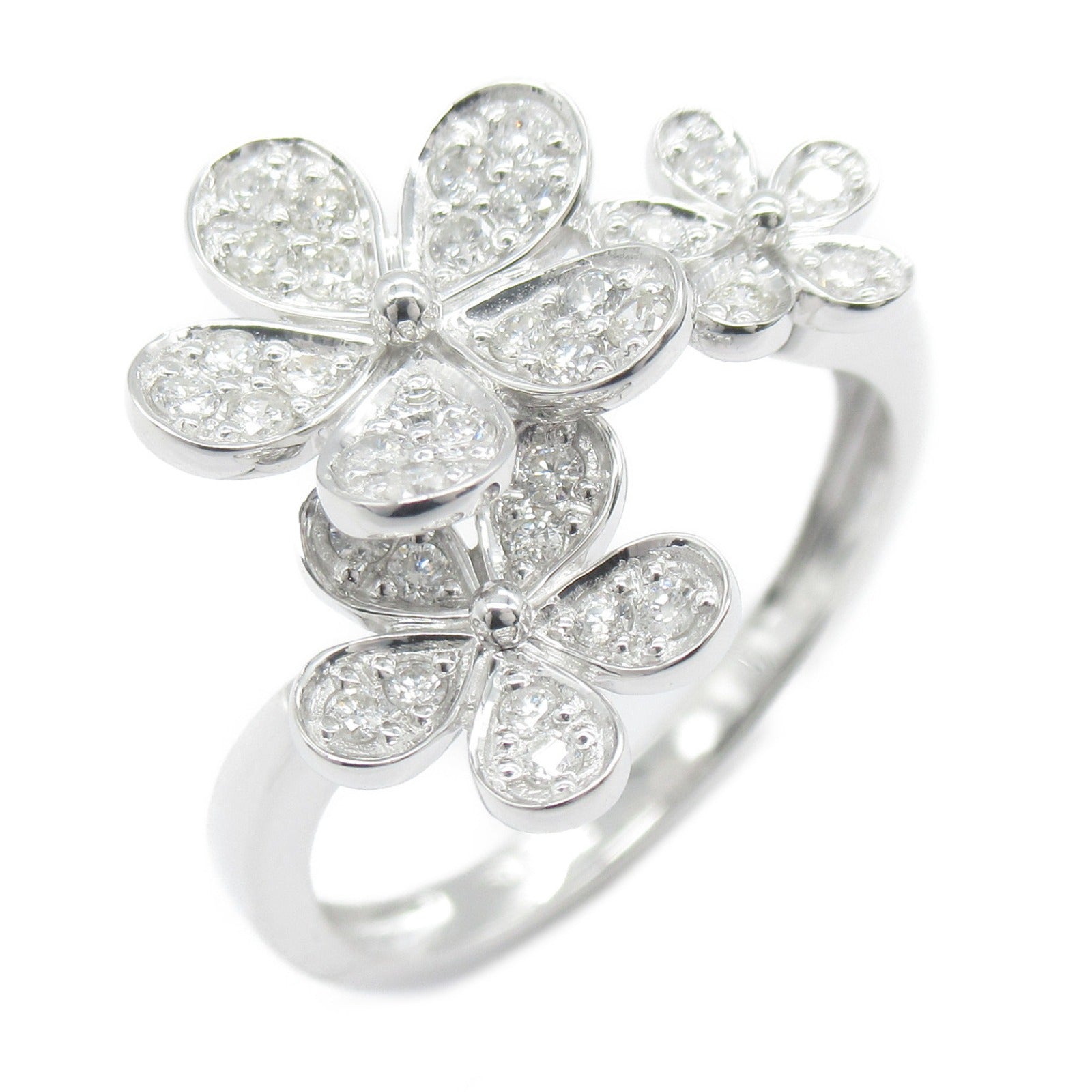 K18WG White Gold Diamond Ring