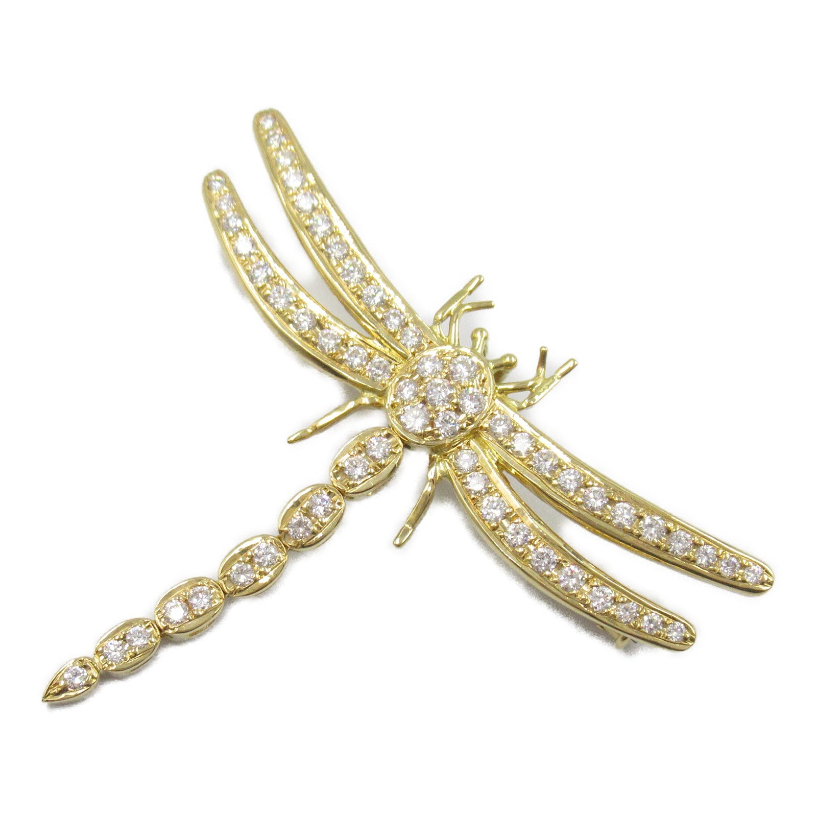 K18 Gold Diamond Brooch Jewelry