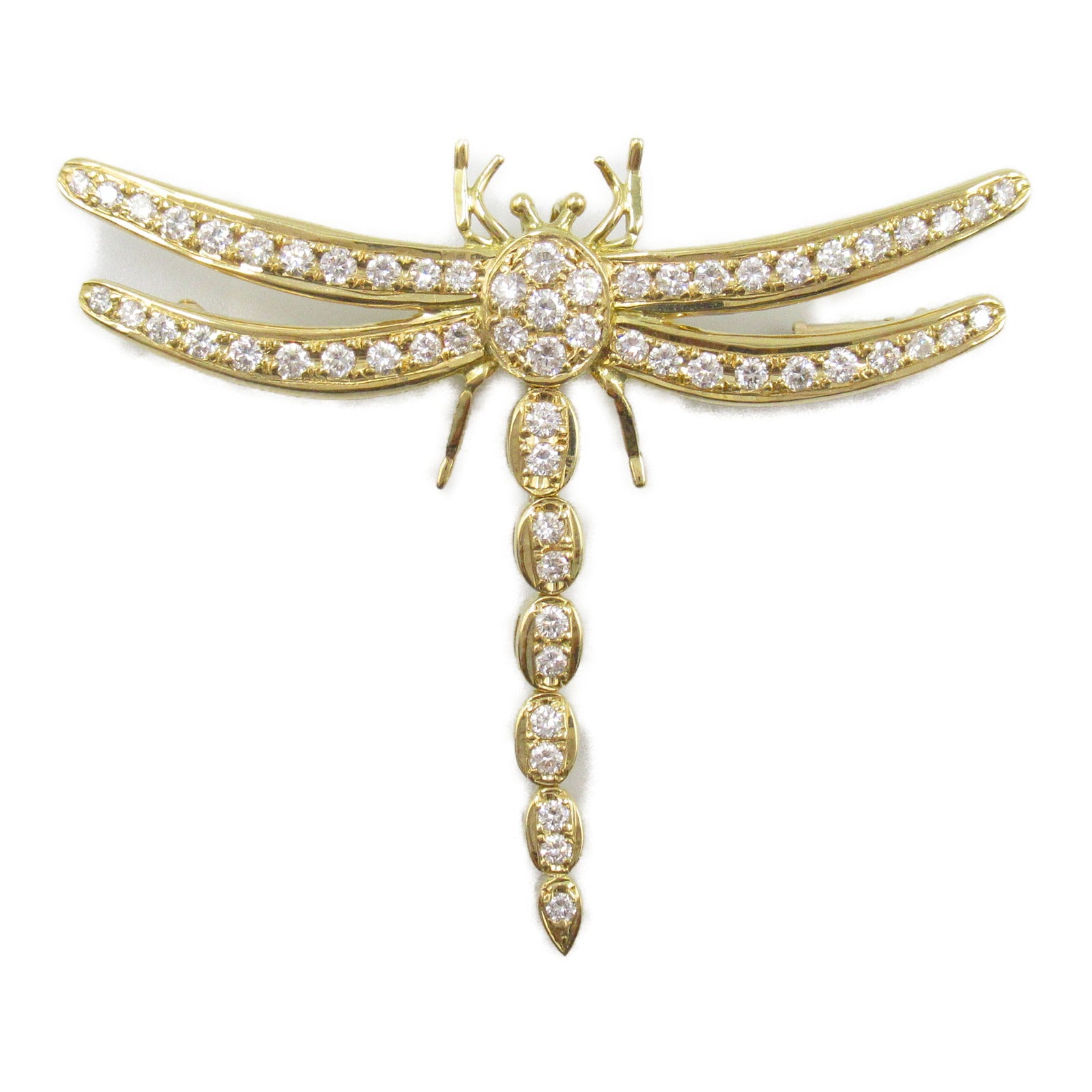 K18 Gold Diamond Brooch Jewelry