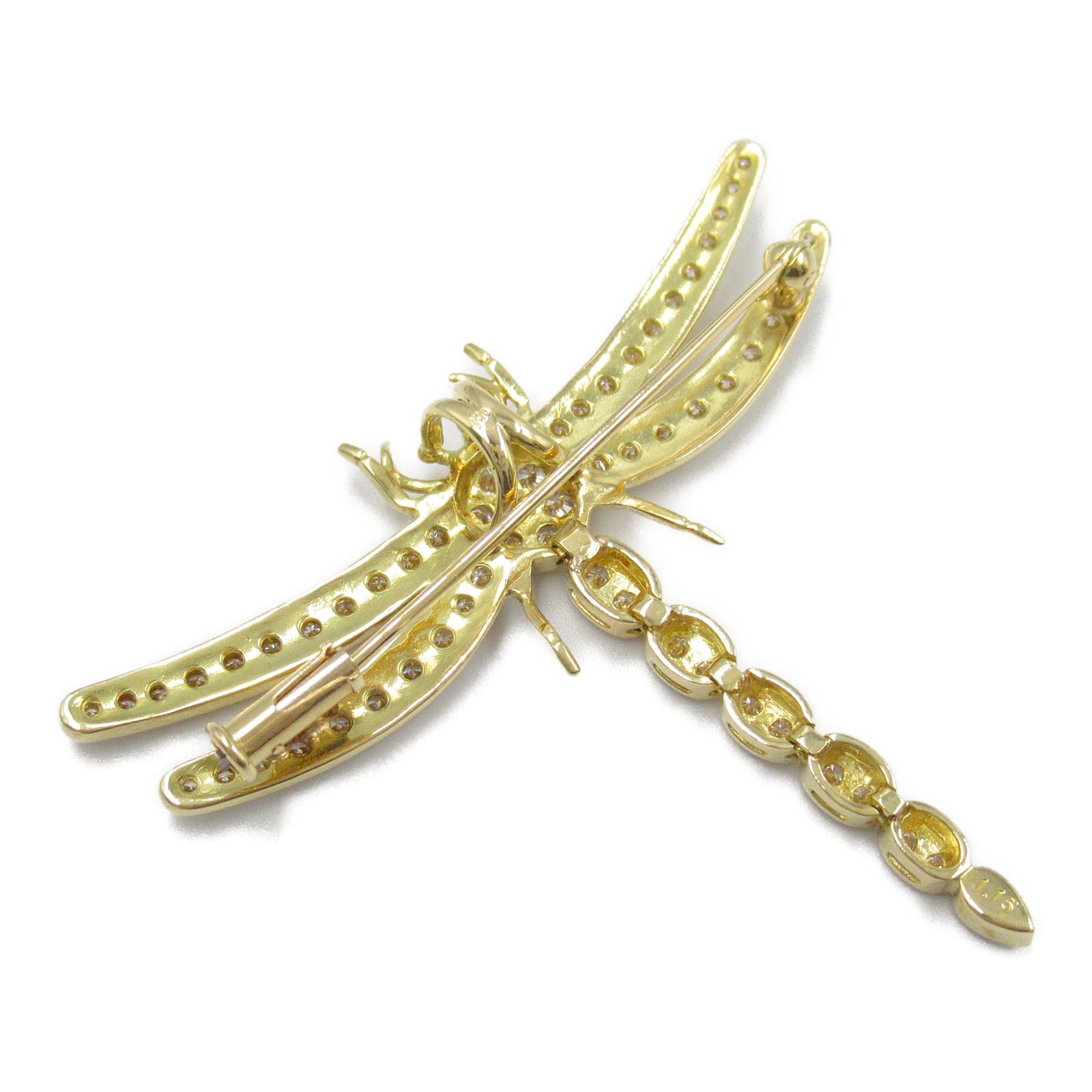 K18 Gold Diamond Brooch Jewelry