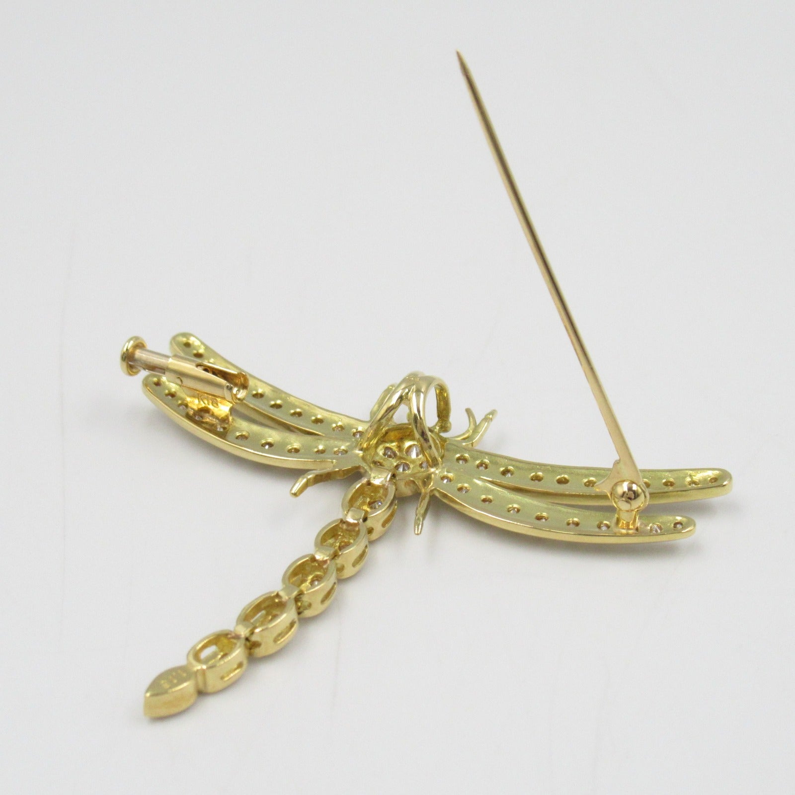 K18 Gold Diamond Brooch Jewelry