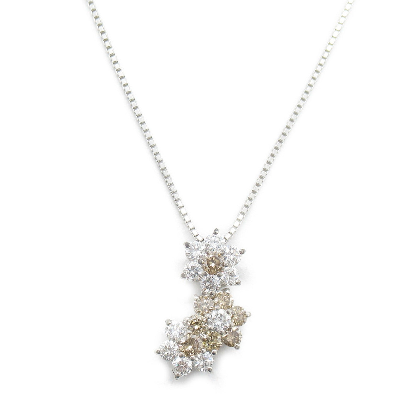 K18WG White Gold Diamond Necklace