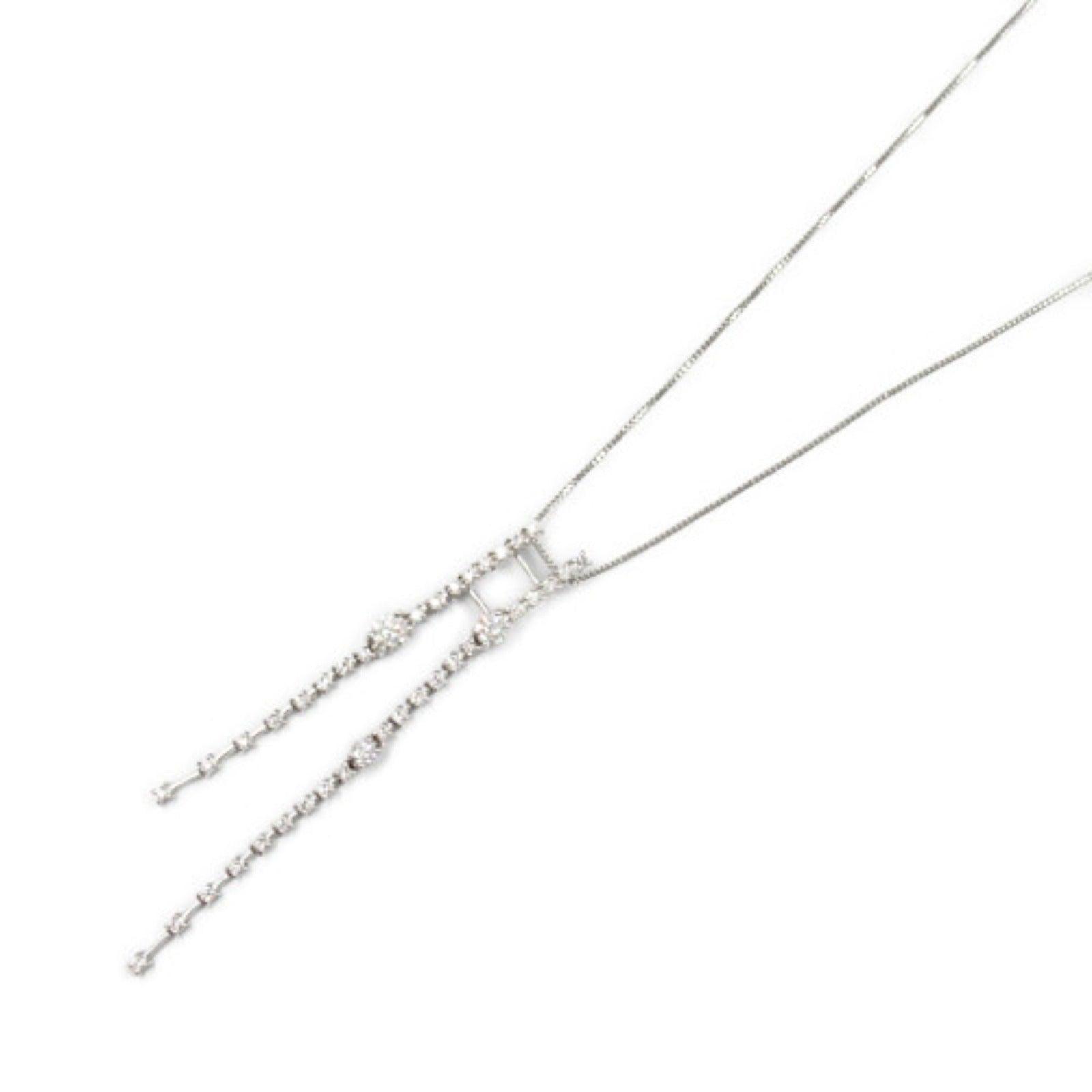 K18WG White Gold Diamond Necklace