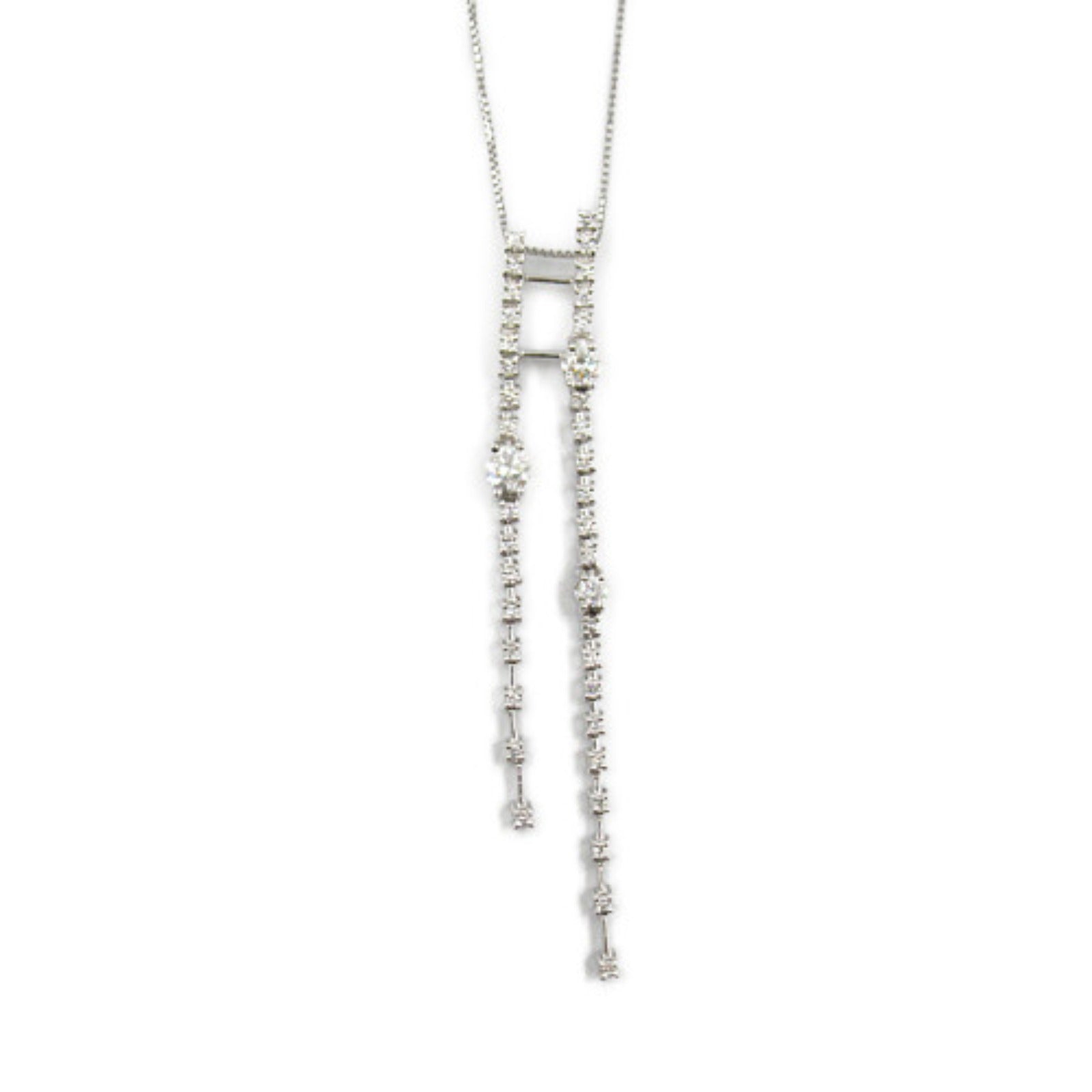 K18WG White Gold Diamond Necklace