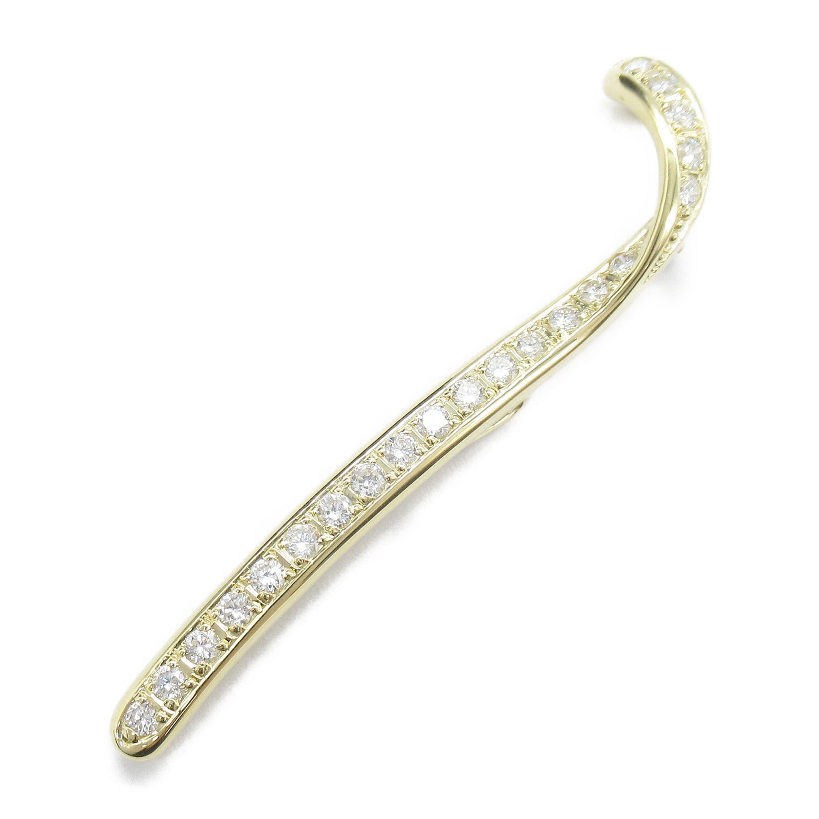 Diamond Brooch K18 Yellow Gold Jewelry