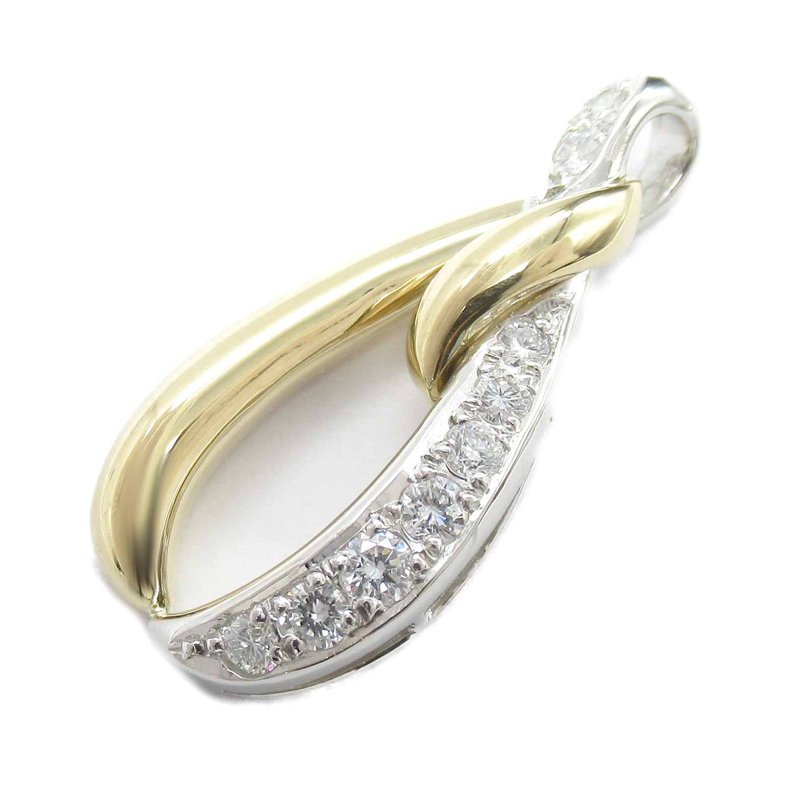 Diamond Pendant Top K18 Yellow Gold Pt900 Platinum