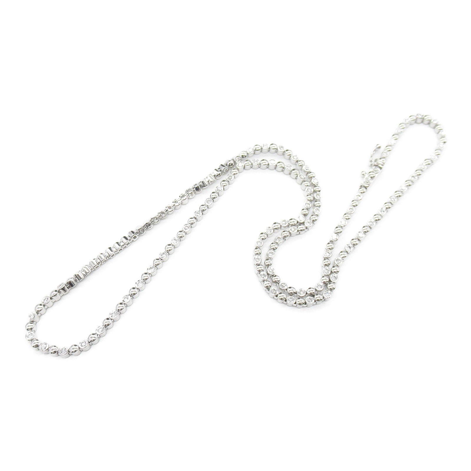 K18WG White Gold Diamond Necklace