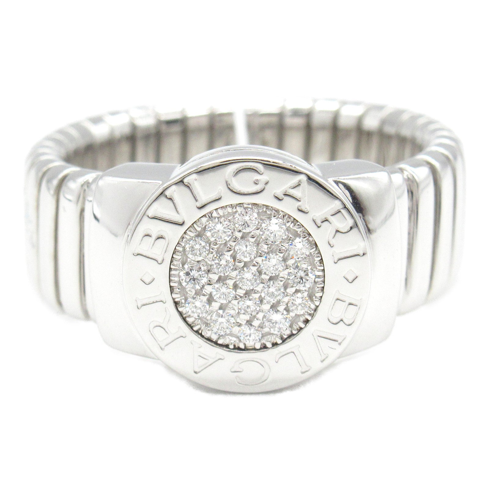 Bvlgari Tubogas Diamond Ring K18WG