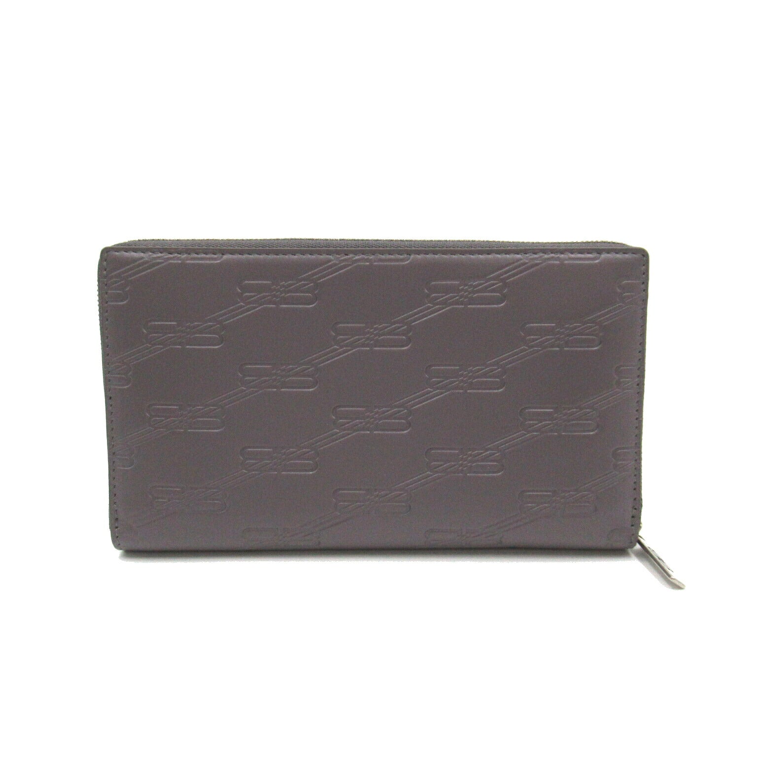 Balenciaga Leather Round Wallet Gray