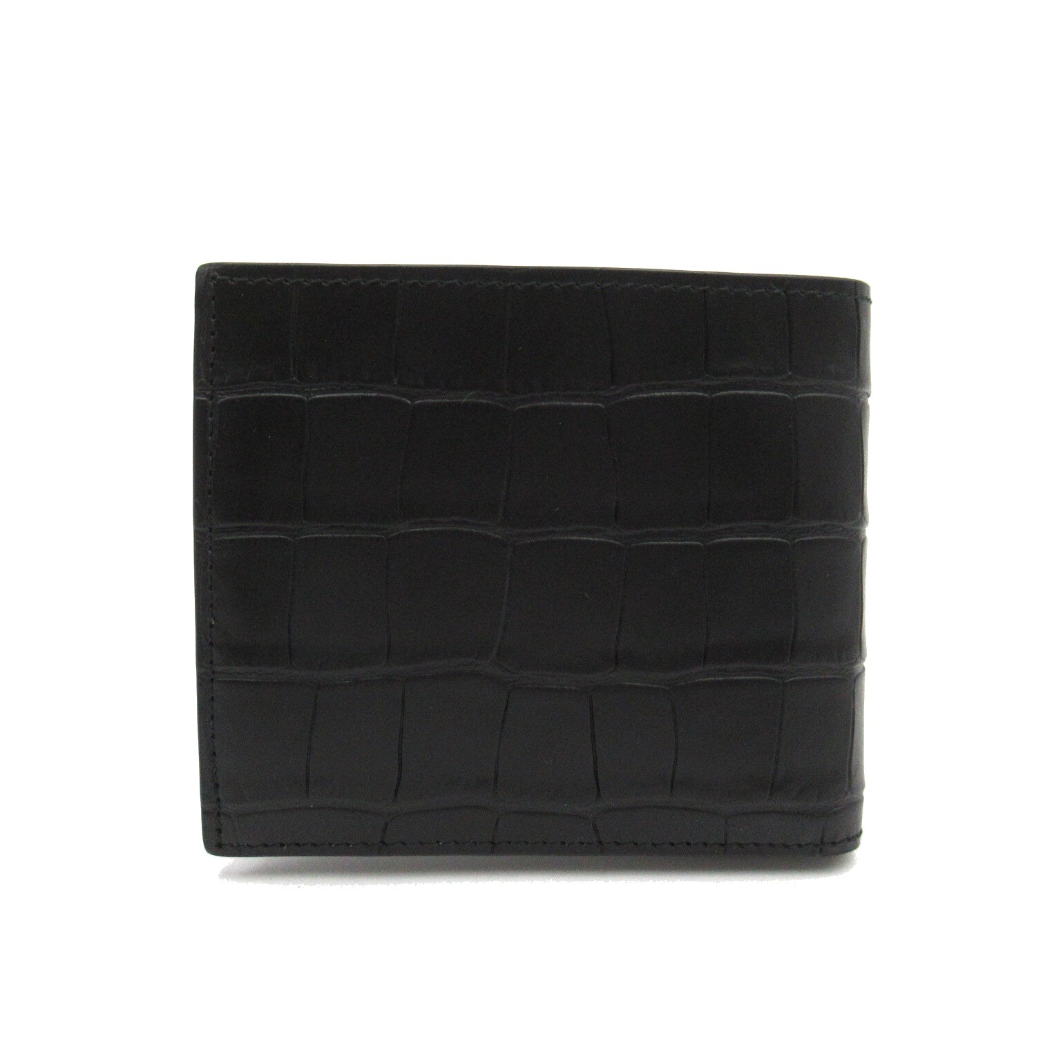 Balenciaga Embossed Leather Bifold Wallet Black