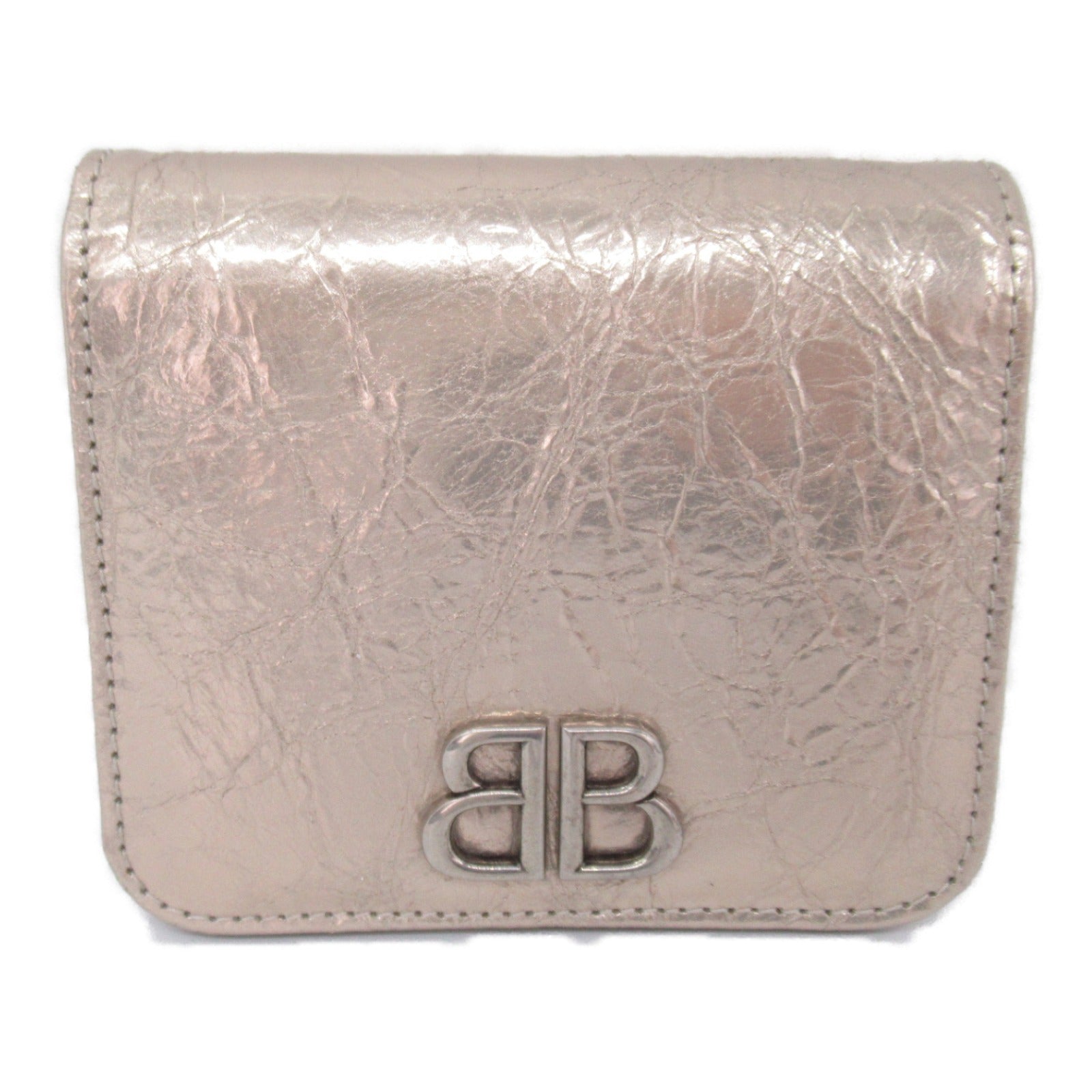 Balenciaga Lambskin Bifold Wallet Beige