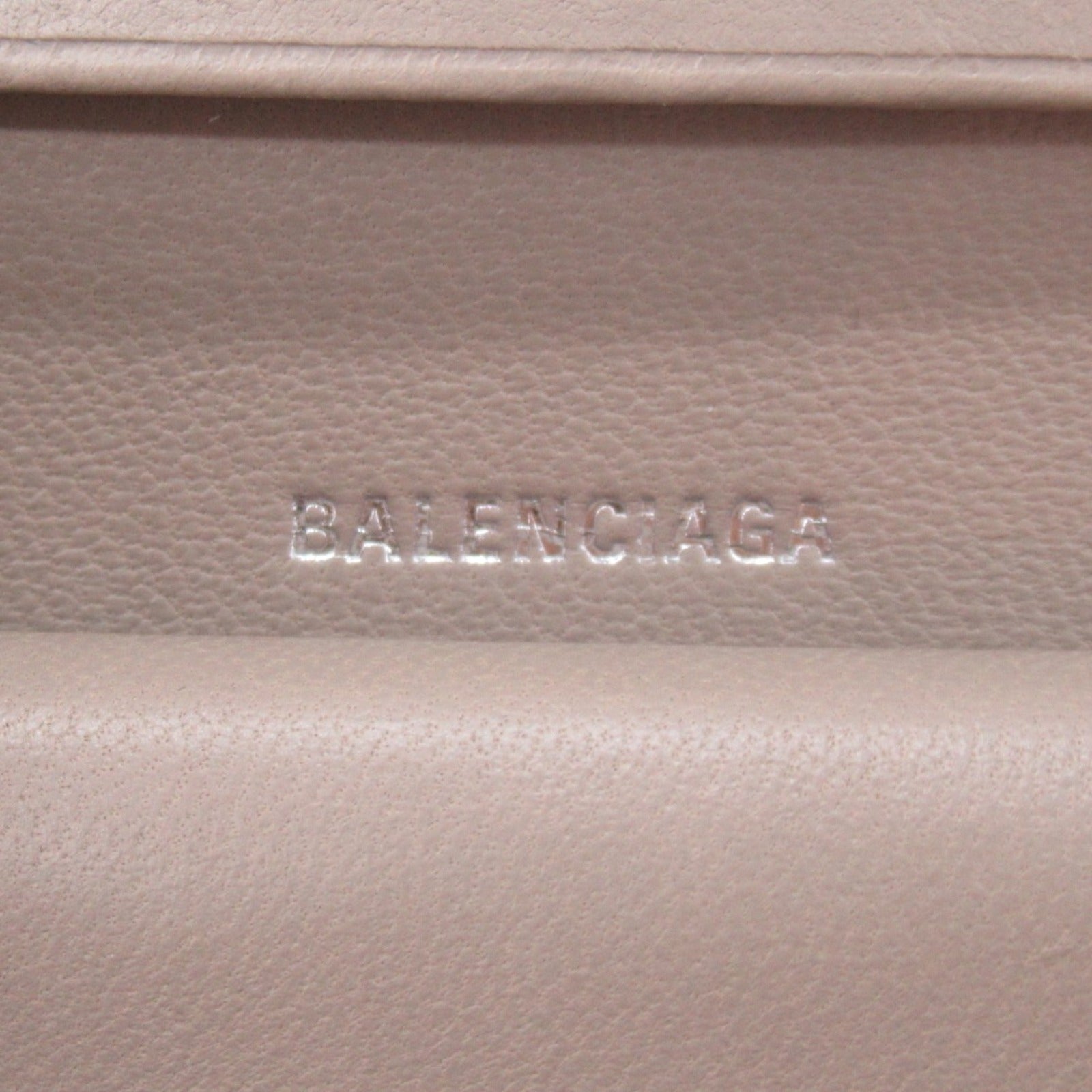 Balenciaga Lambskin Bifold Wallet Beige