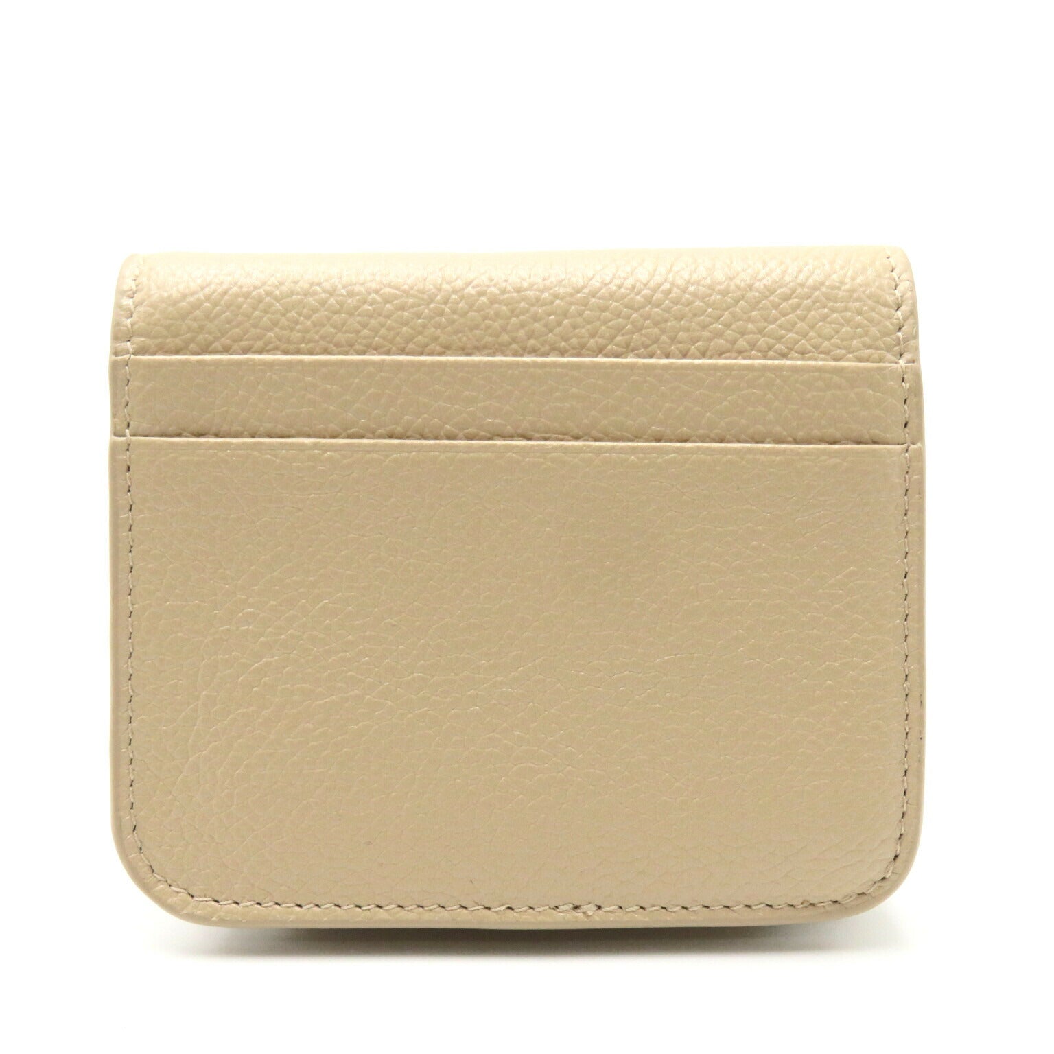 Balenciaga Leather Bifold Wallet Beige