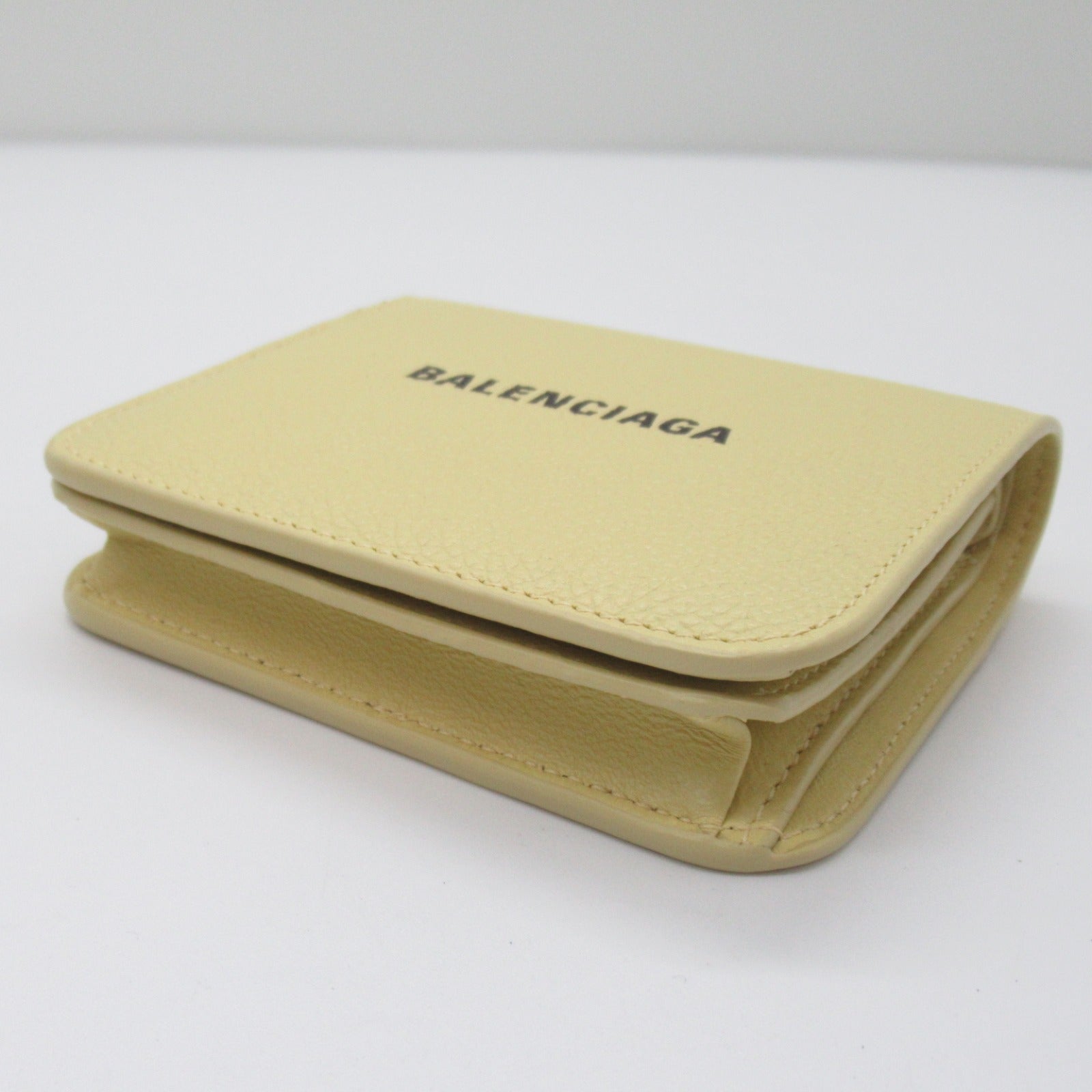 Balenciaga Leather Bifold Wallet Yellow