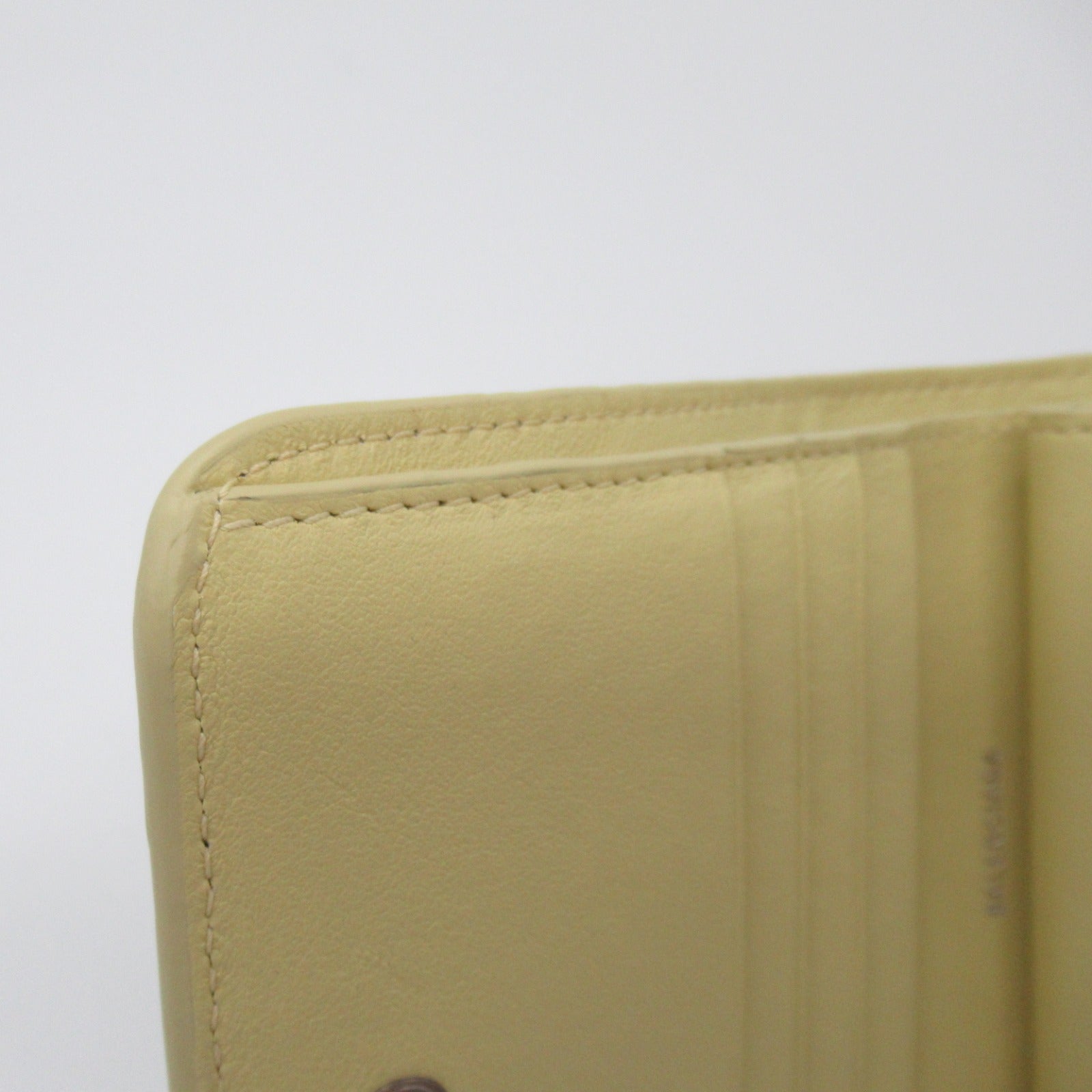 Balenciaga Leather Bifold Wallet Yellow