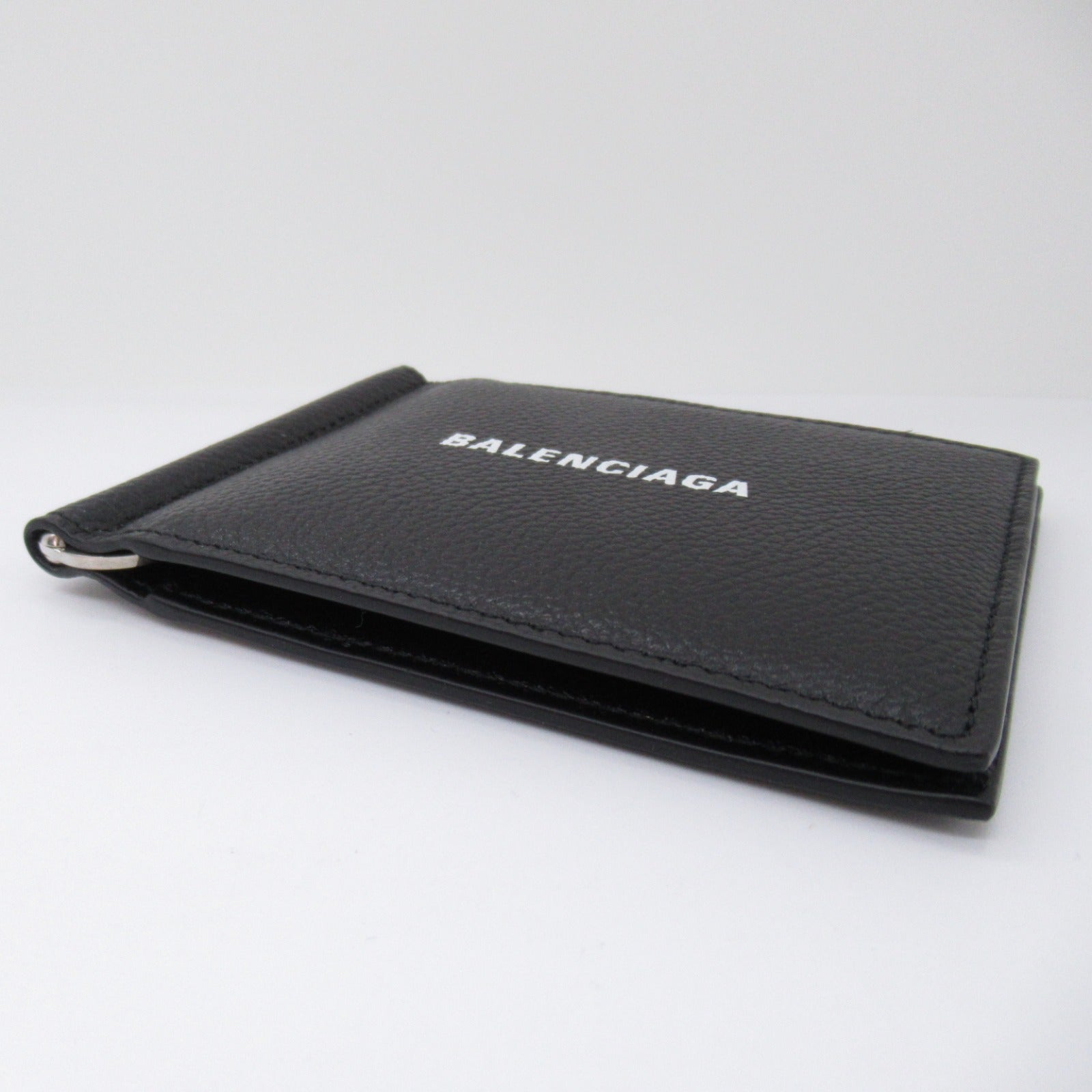 Balenciaga Leather Bifold Wallet Black