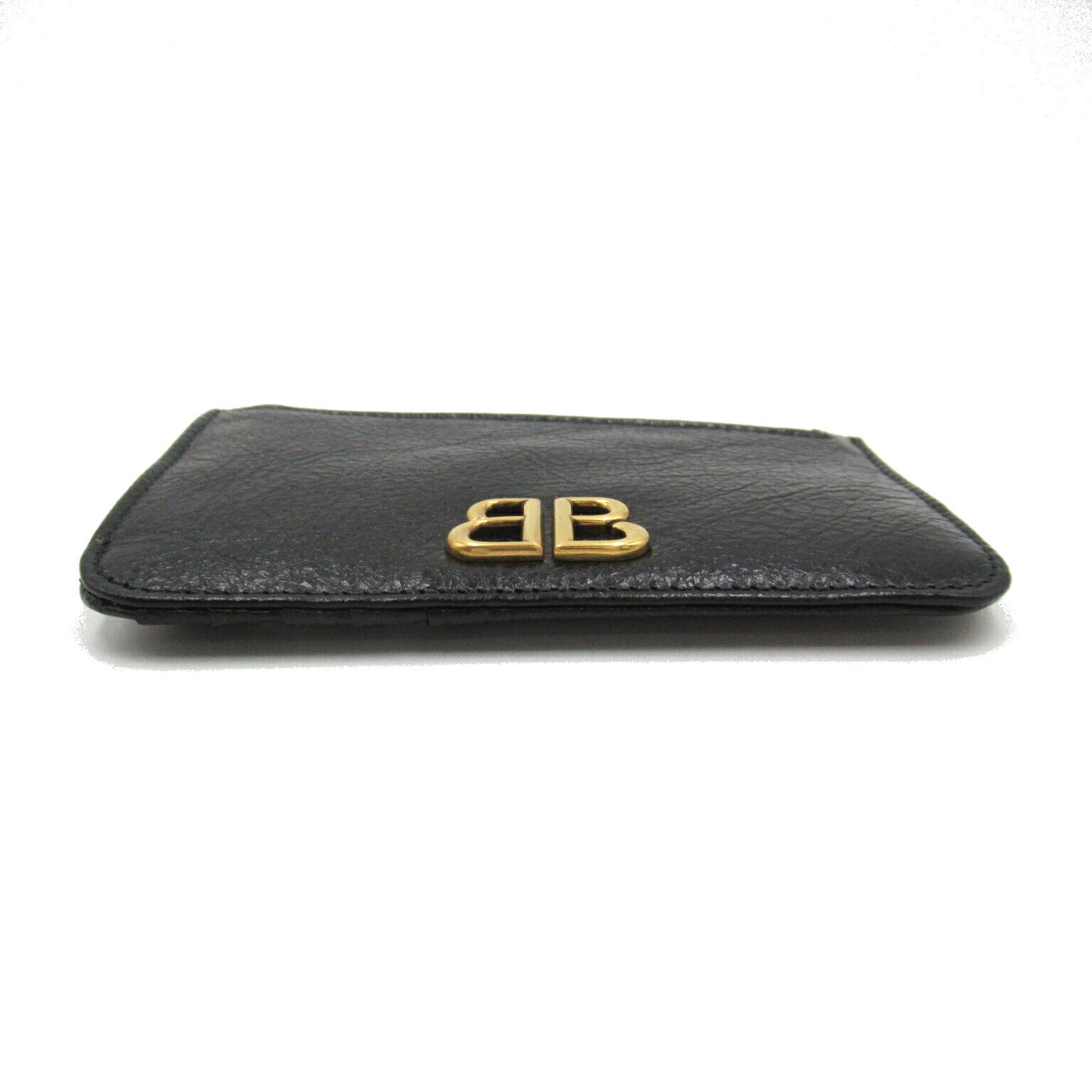 Balenciaga Leather Coin Case Black