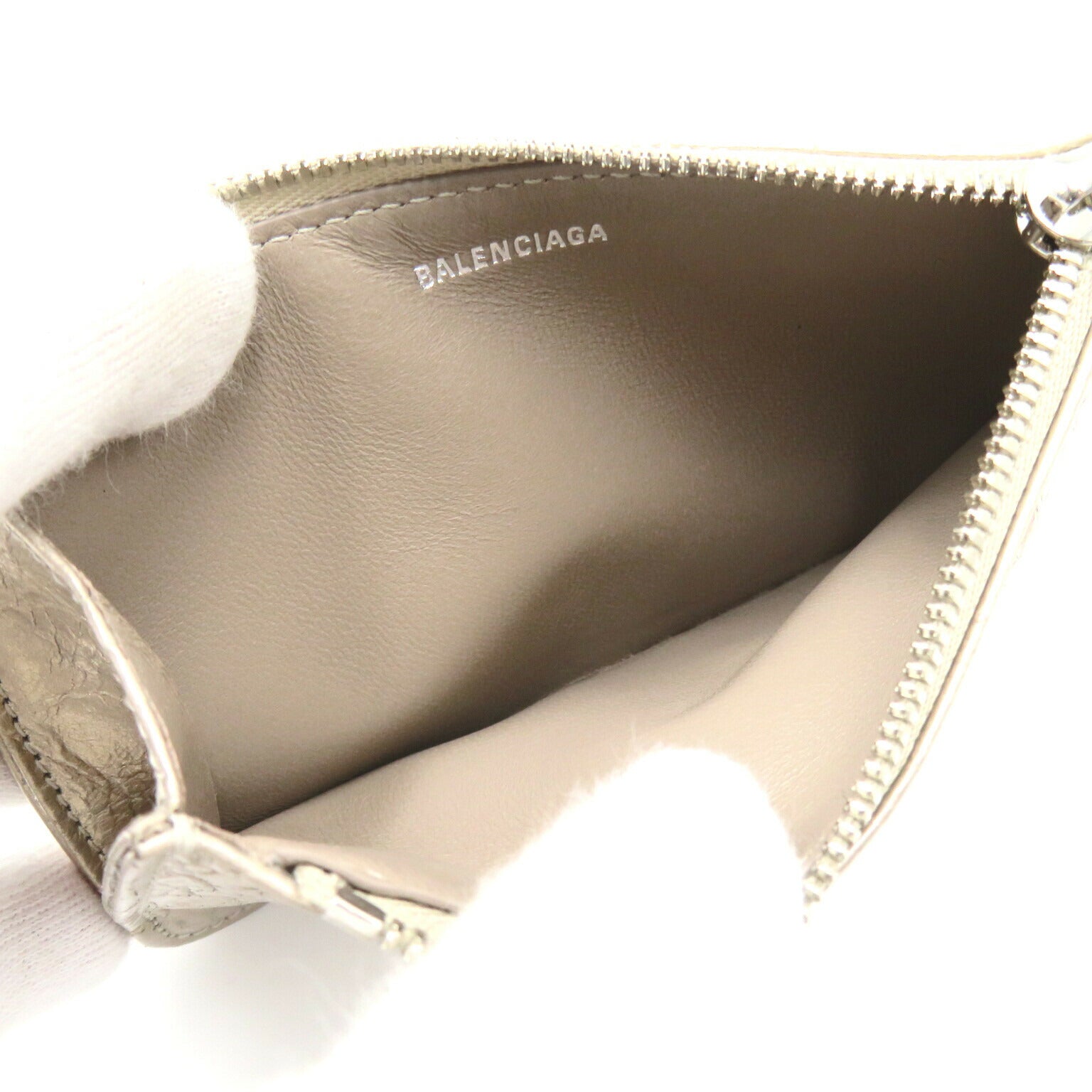 Balenciaga Monaco Long Coin & Card Holder Beige