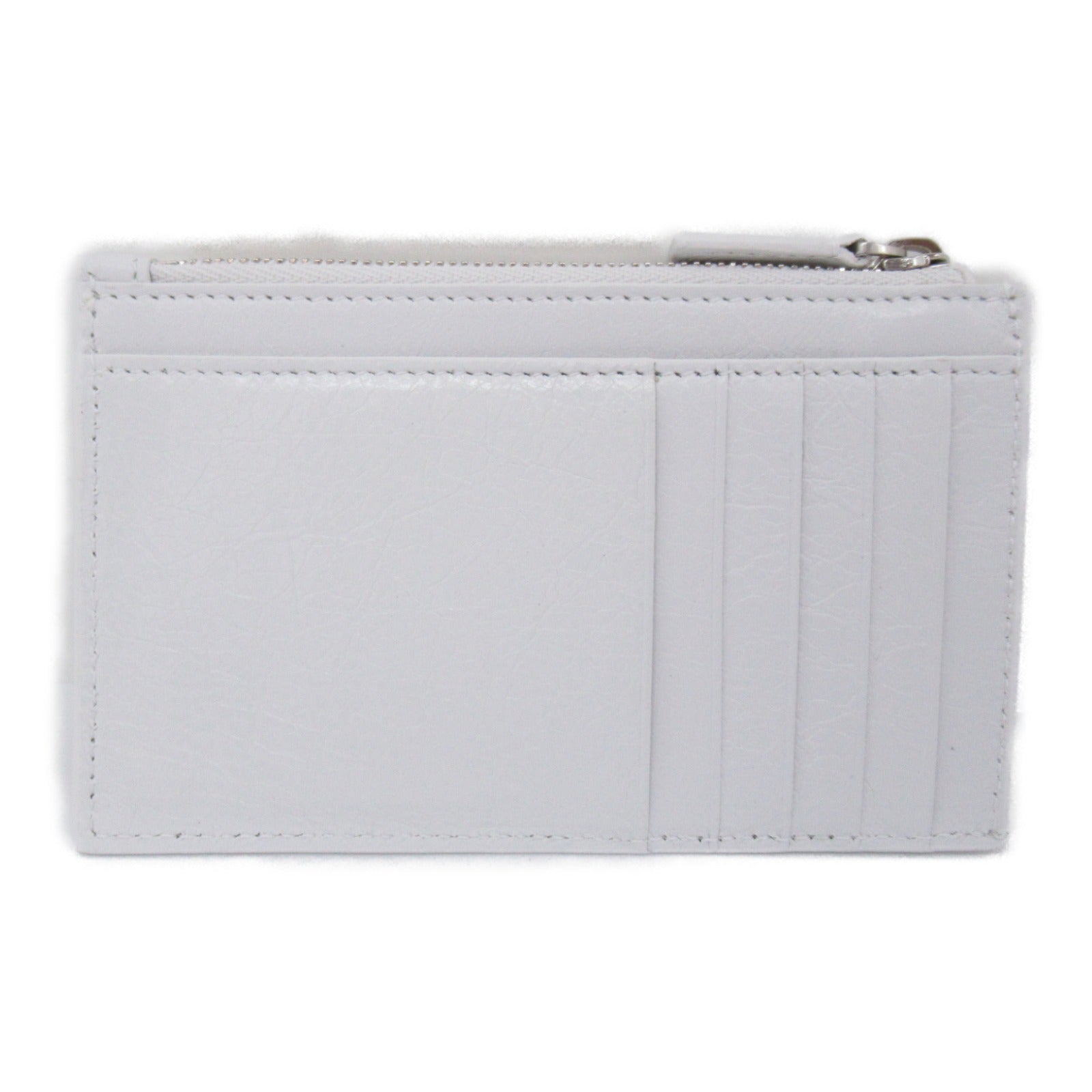 Balenciaga Leather Card Case White