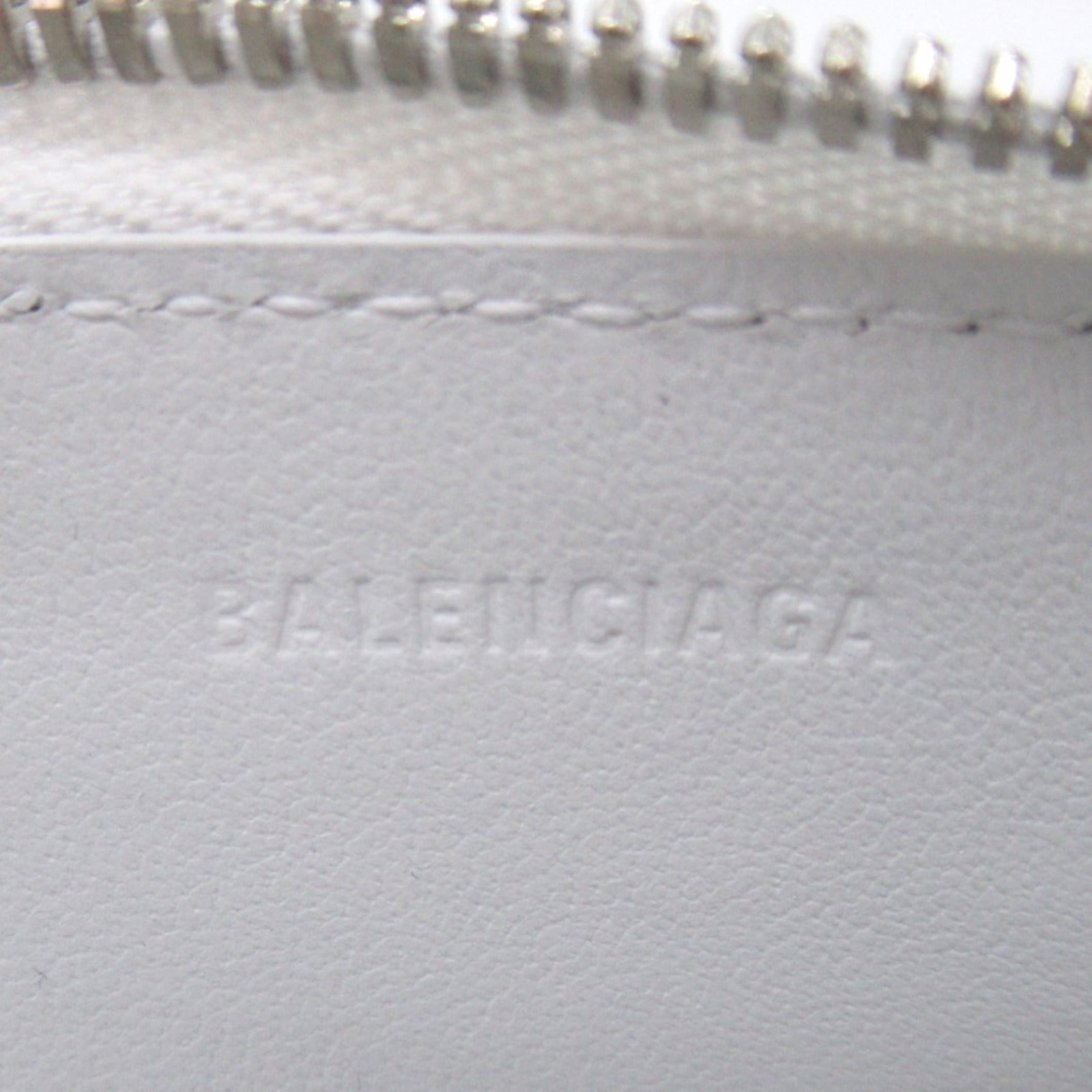 Balenciaga Leather Card Case White