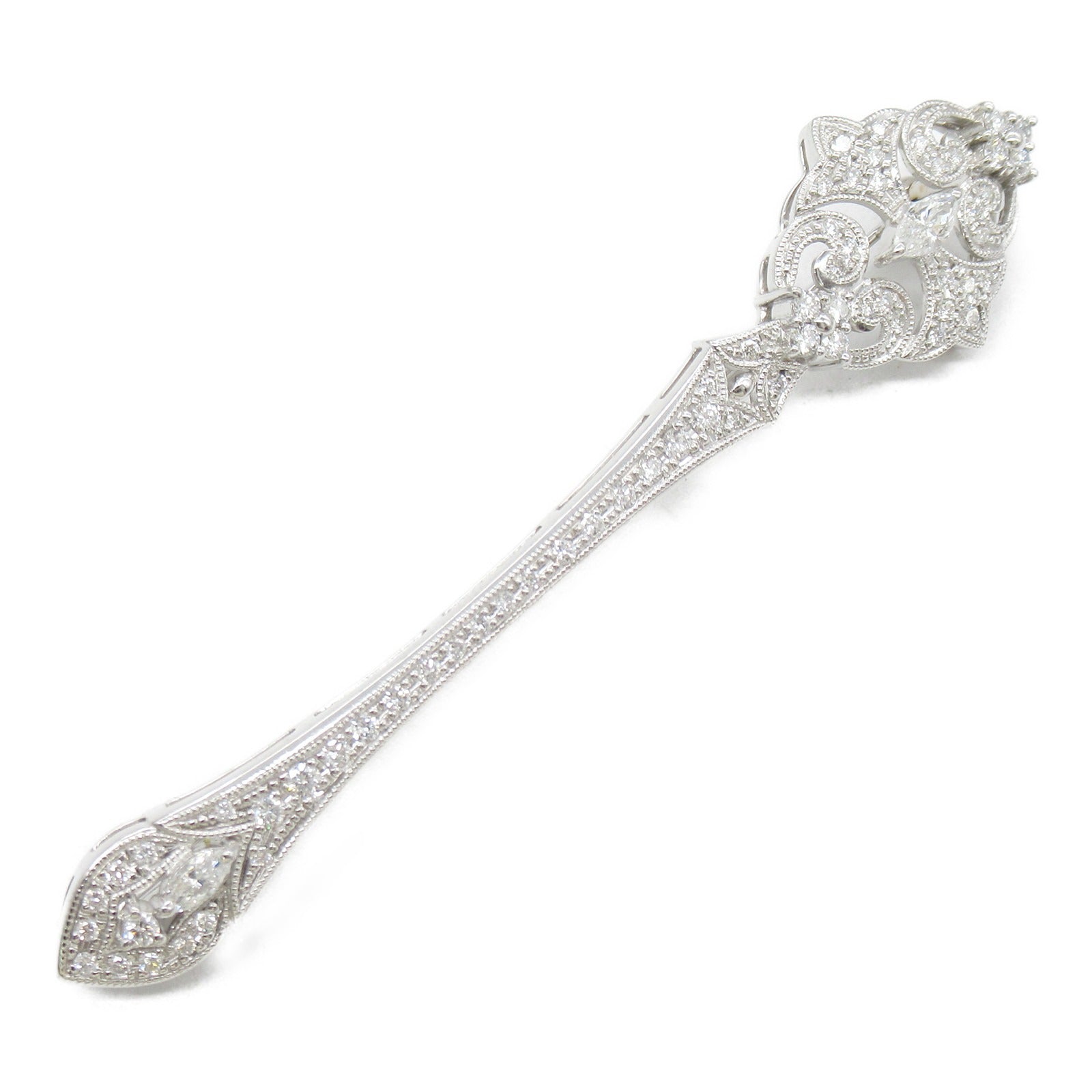 Platinum Diamond Brooch Jewelry