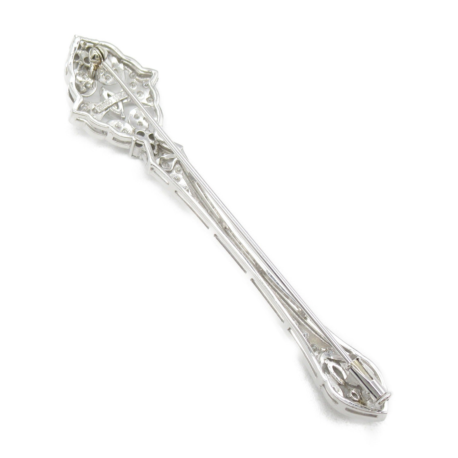 Platinum Diamond Brooch Jewelry