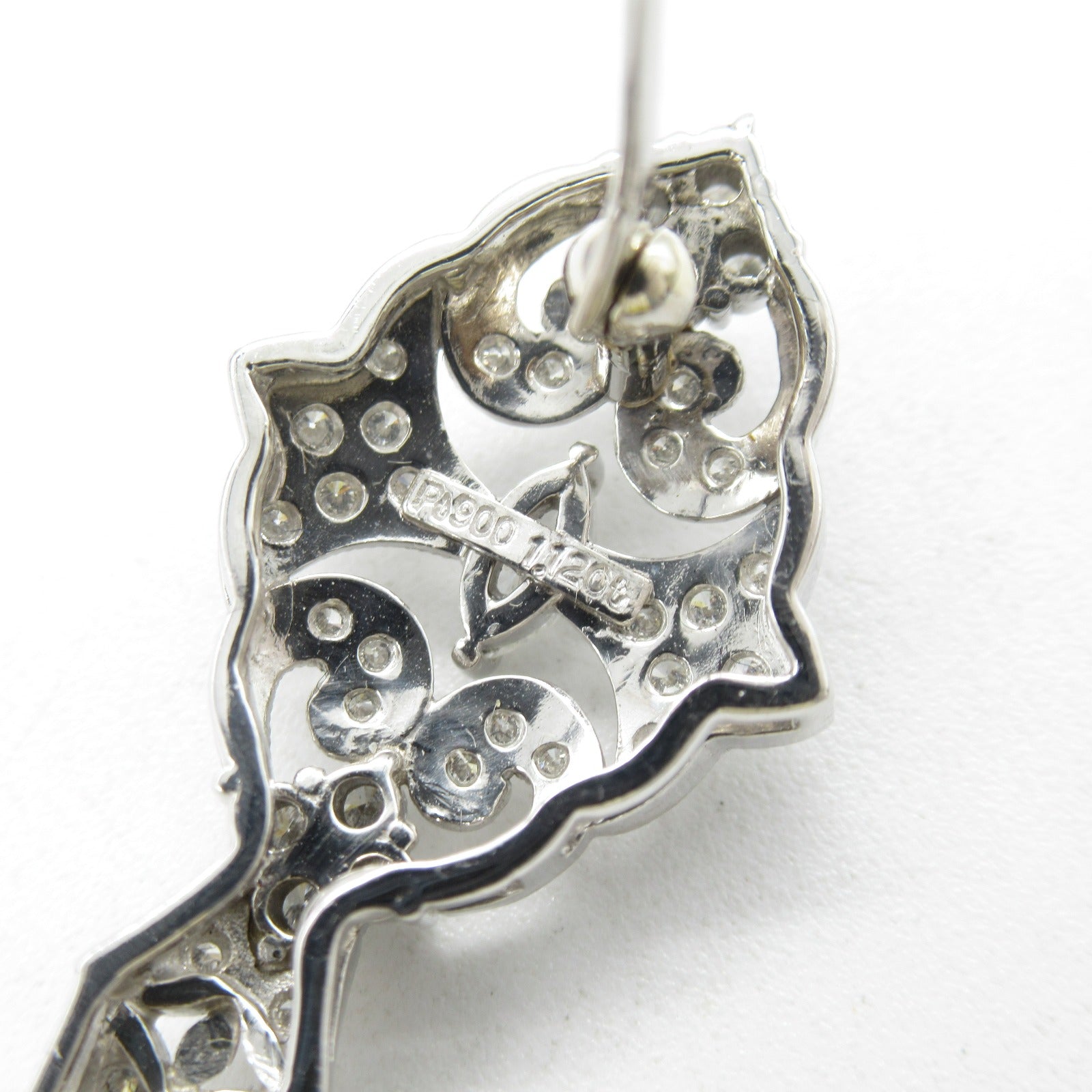 Platinum Diamond Brooch Jewelry