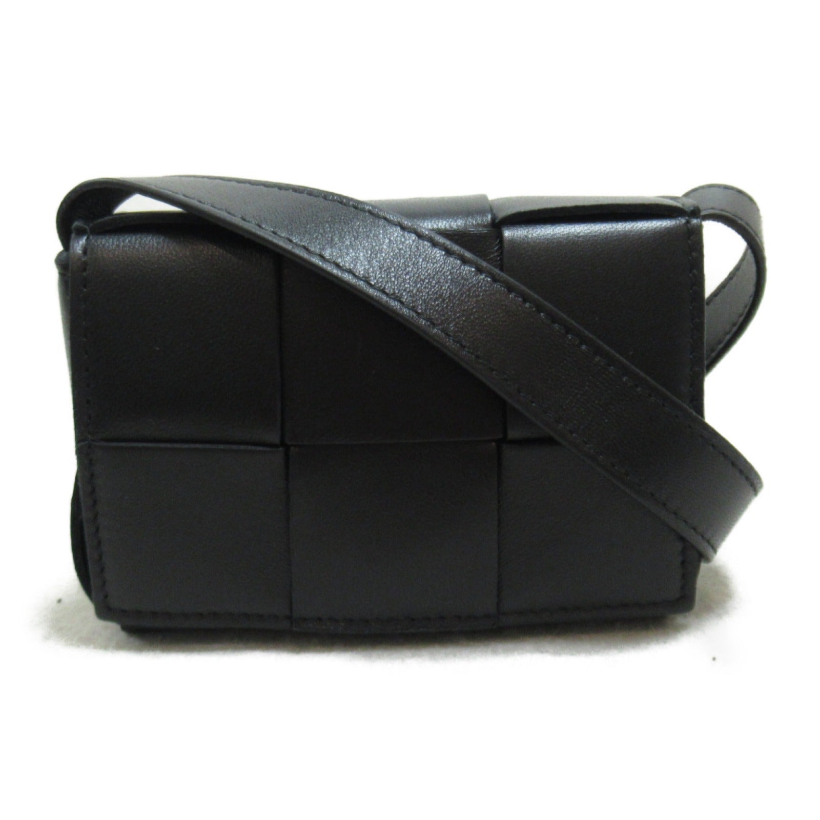 Bottega Veneta Mini Lambskin Shoulder Bag Black