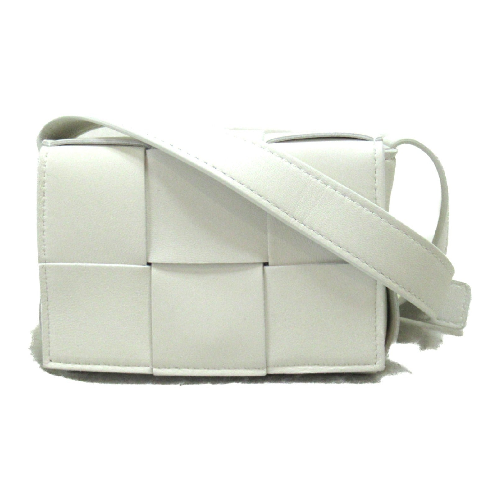 Bottega Veneta Lambskin Shoulder Bag White