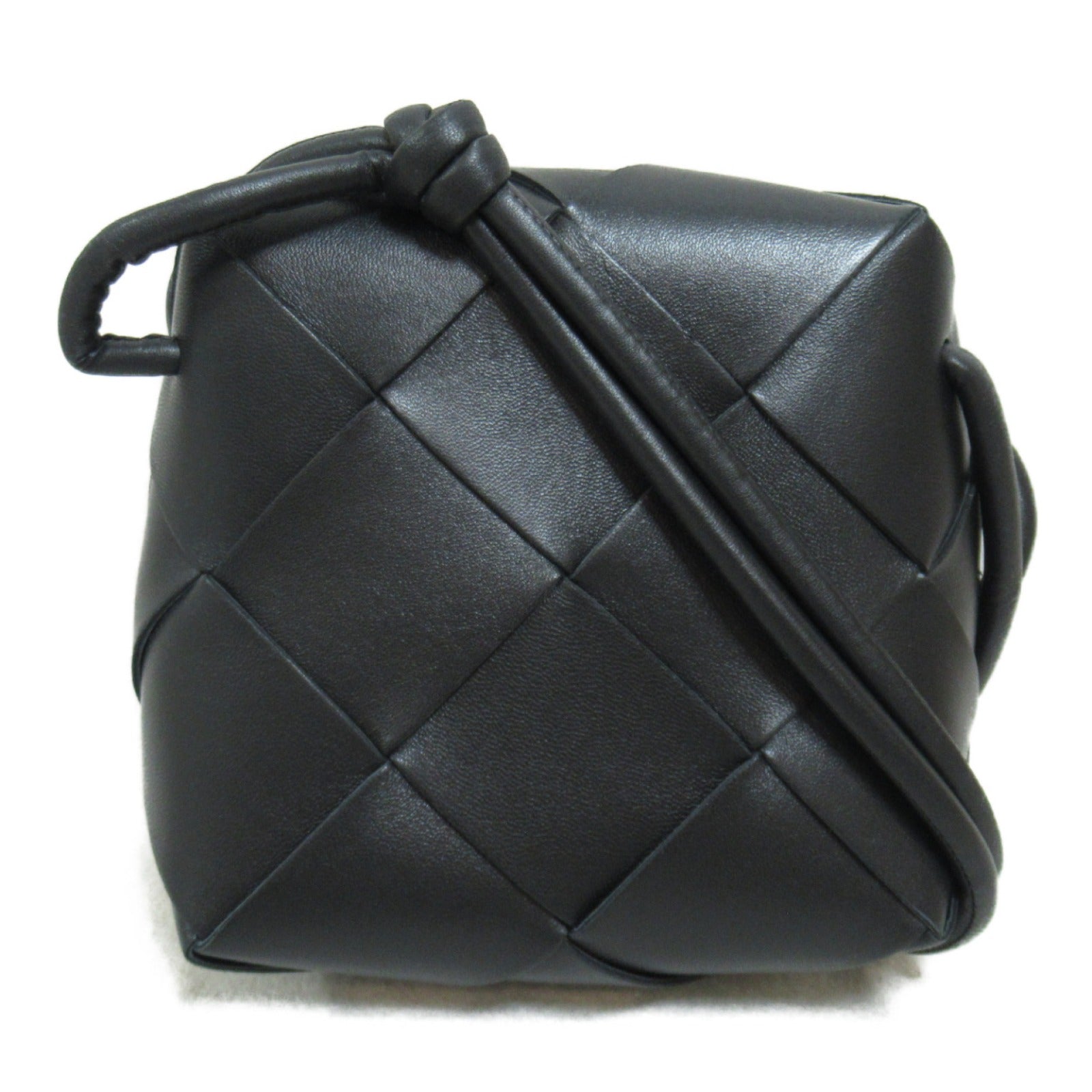 Bottega Veneta Lambskin Shoulder Bag Black