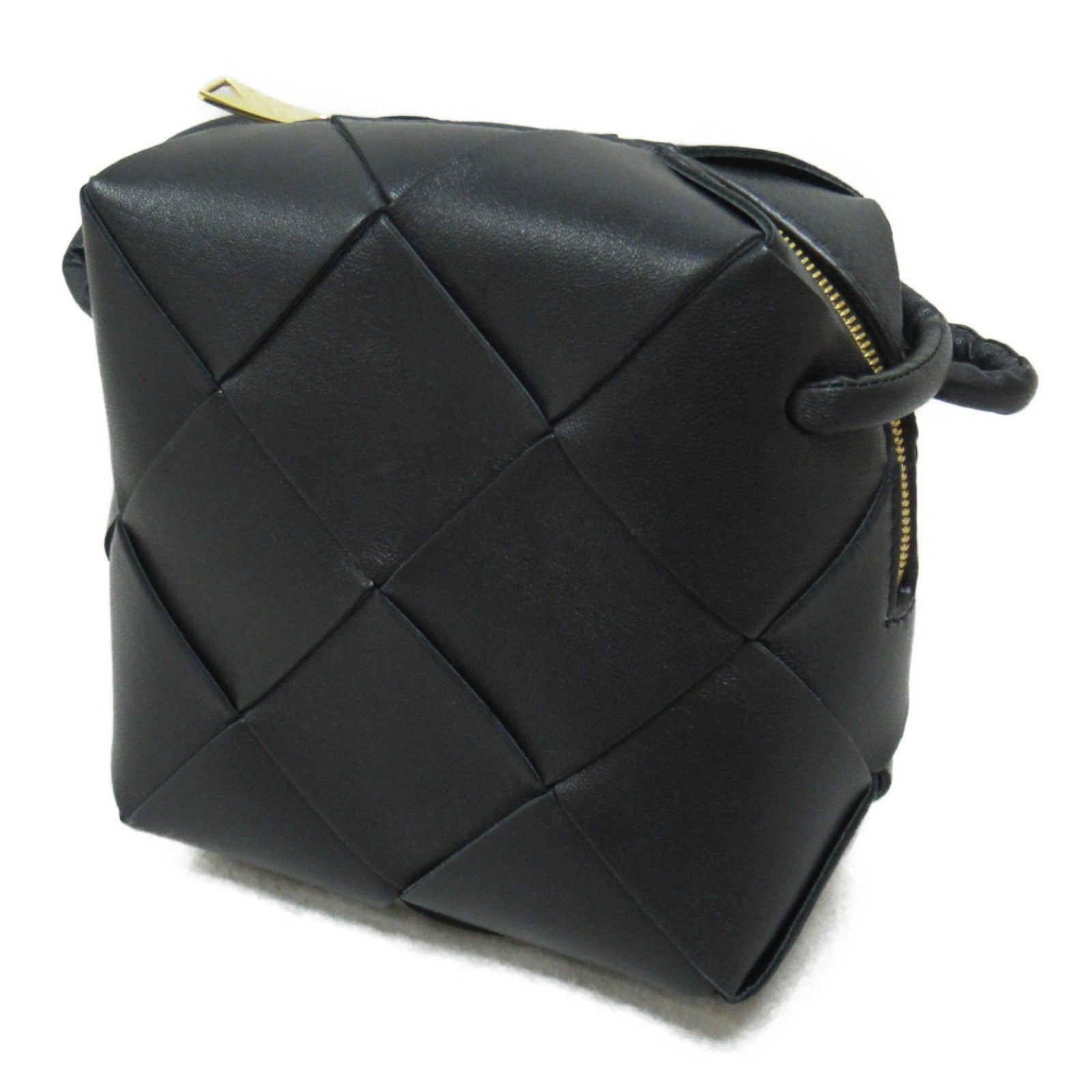 Bottega Veneta Lambskin Shoulder Bag Black