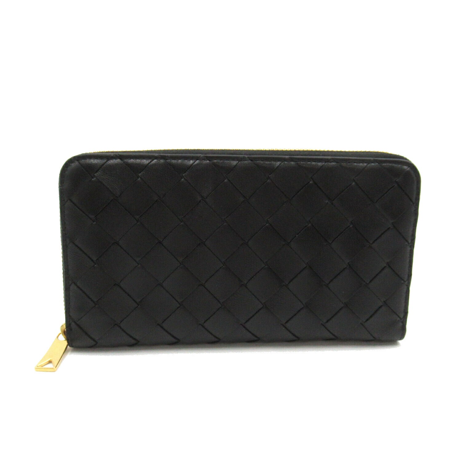 Bottega Veneta Lambskin Round Wallet Black