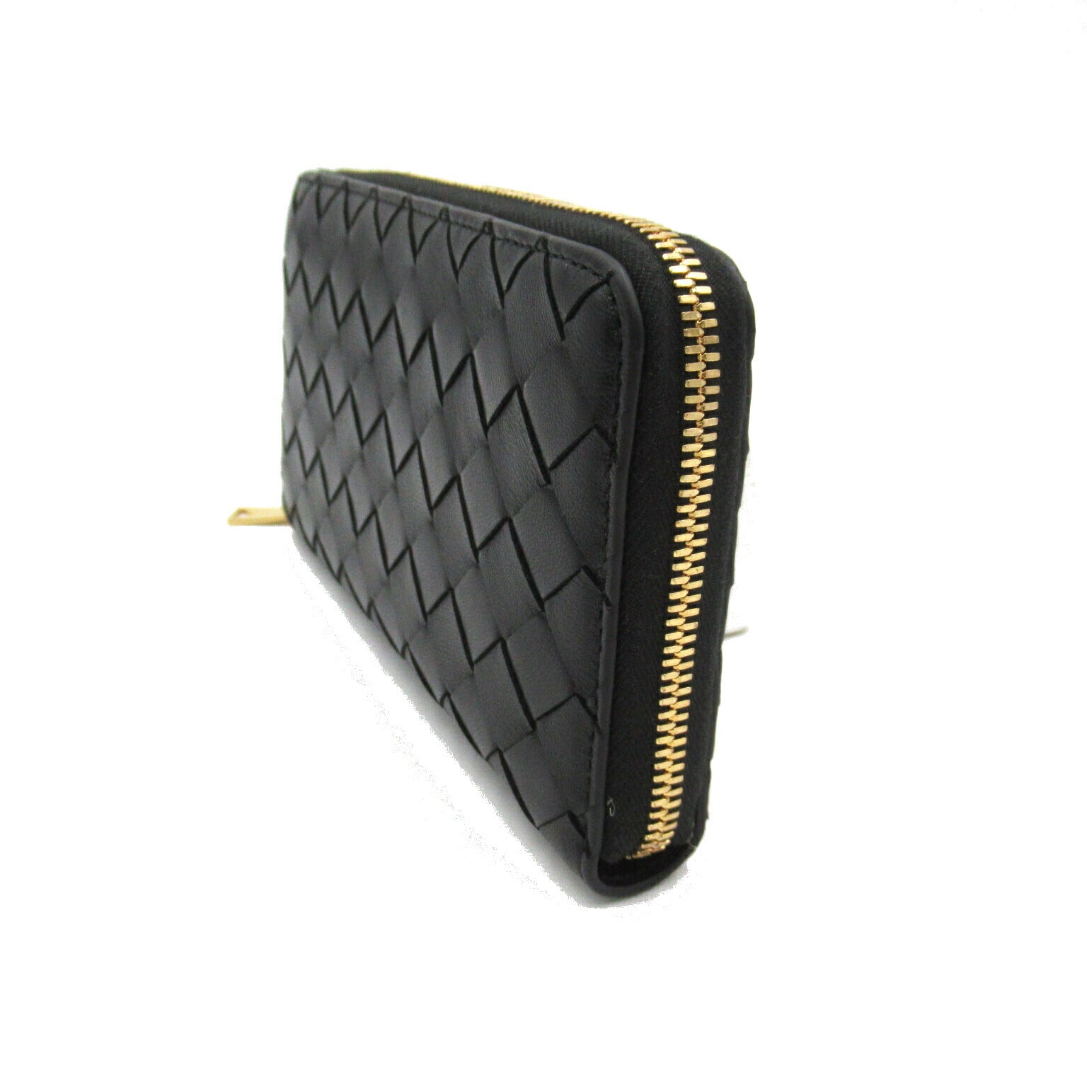 Bottega Veneta Lambskin Round Wallet Black