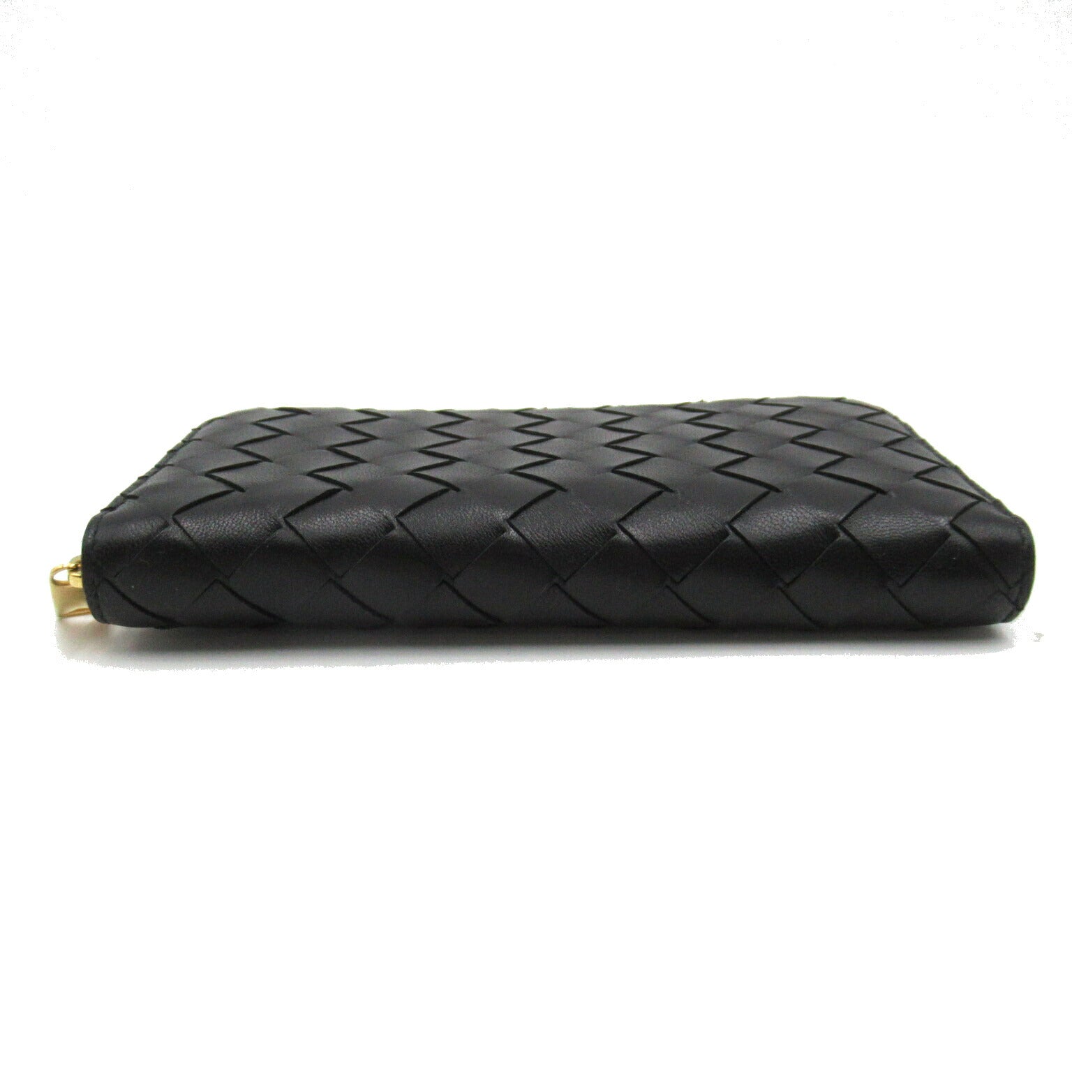 Bottega Veneta Lambskin Round Wallet Black