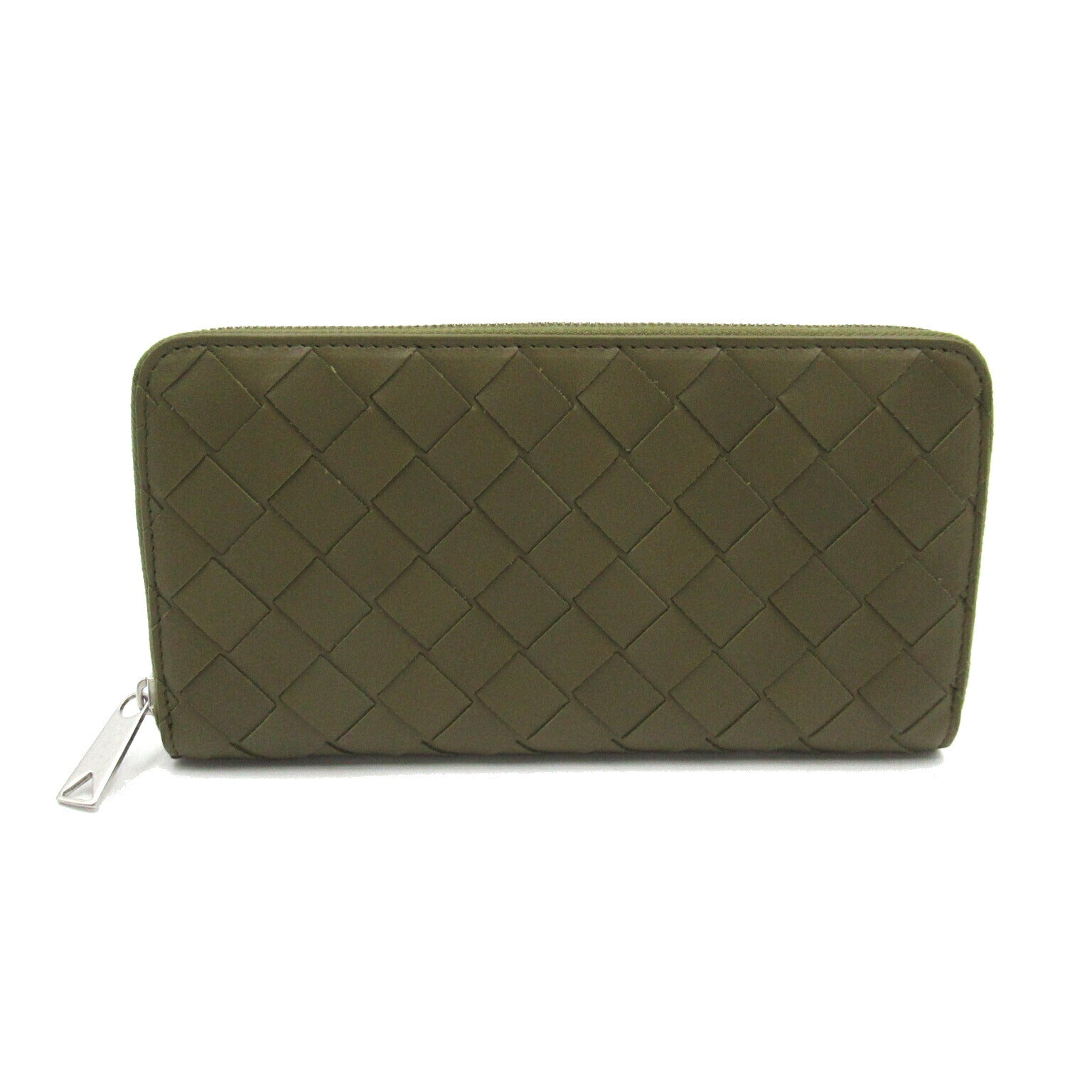 Bottega Veneta Calf Leather Long Wallet Khaki