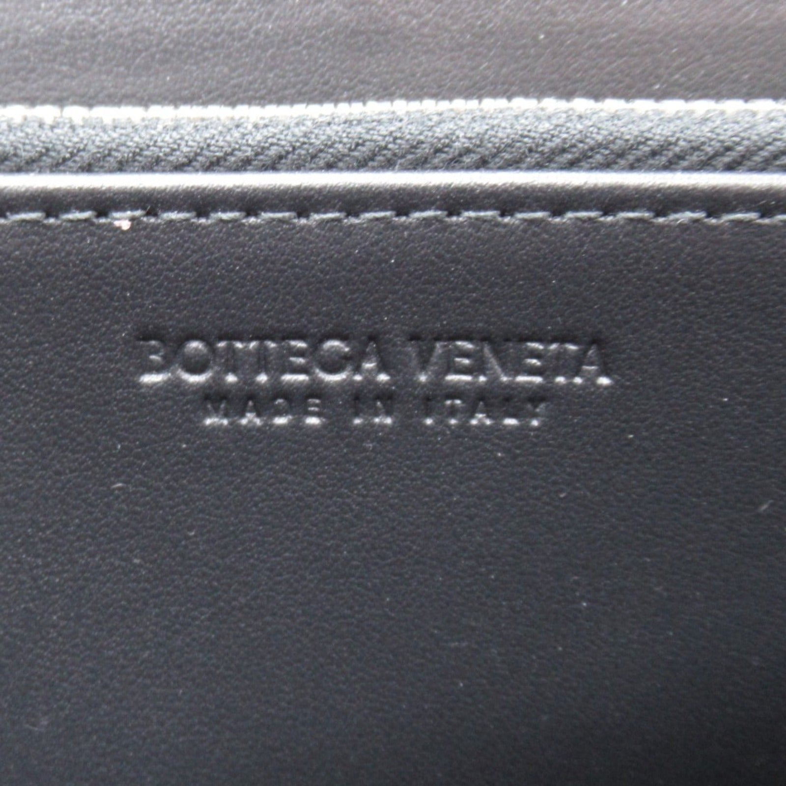 Bottega Veneta Calf Leather Long Wallet Black