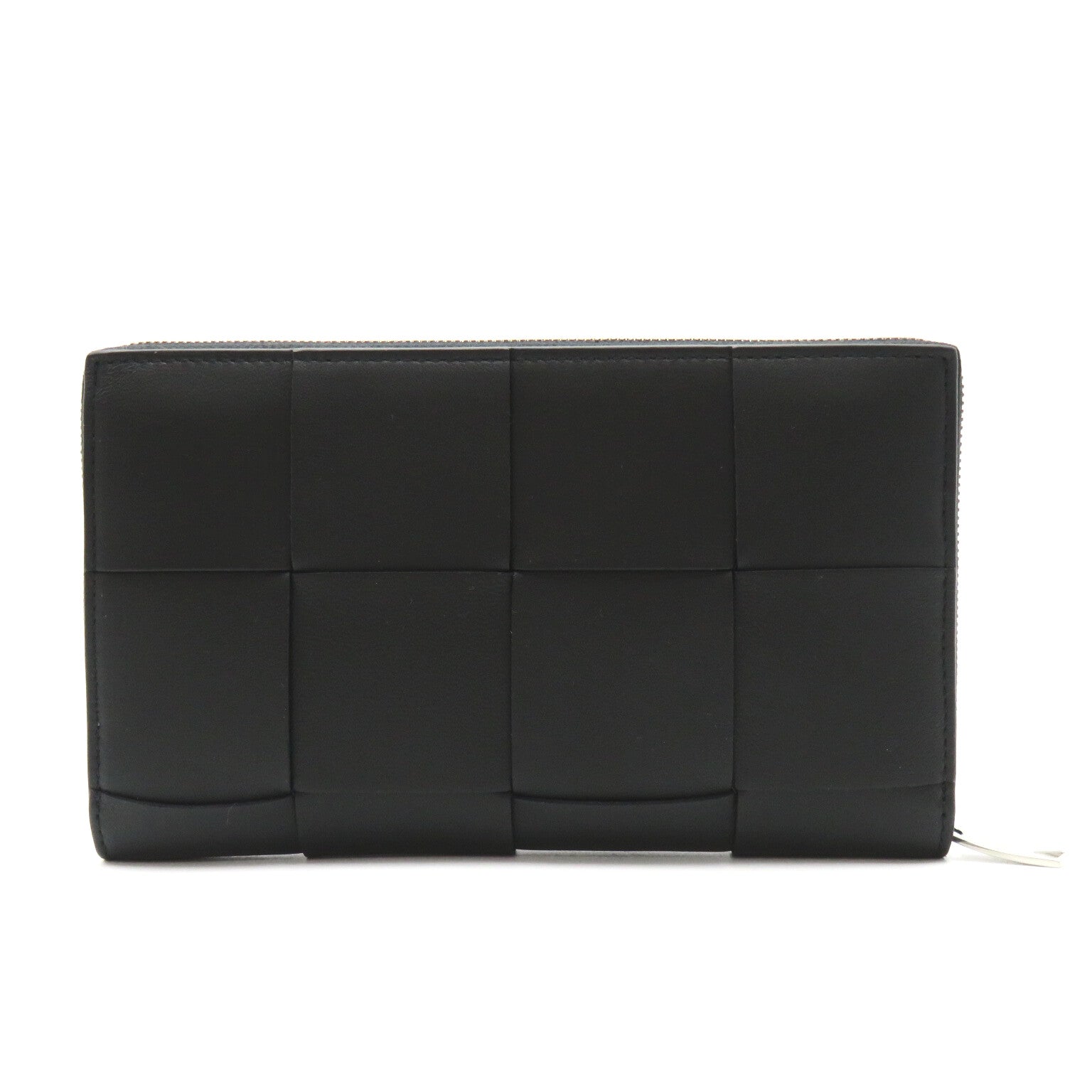 Bottega Veneta Lambskin Cassette Zip Wallet Black