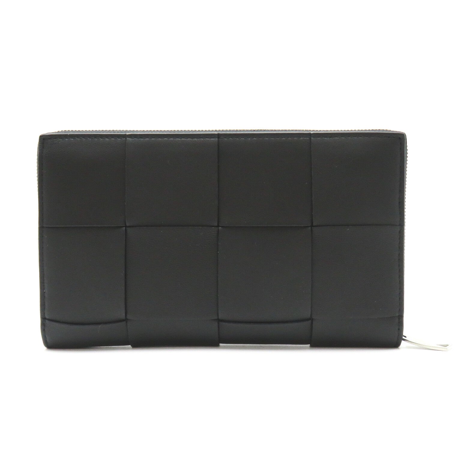 Bottega Veneta Lambskin Cassette Zip Wallet Black